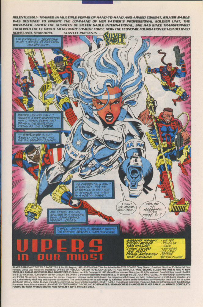 Read online Silver Sable and the Wild Pack comic -  Issue #15 - 2