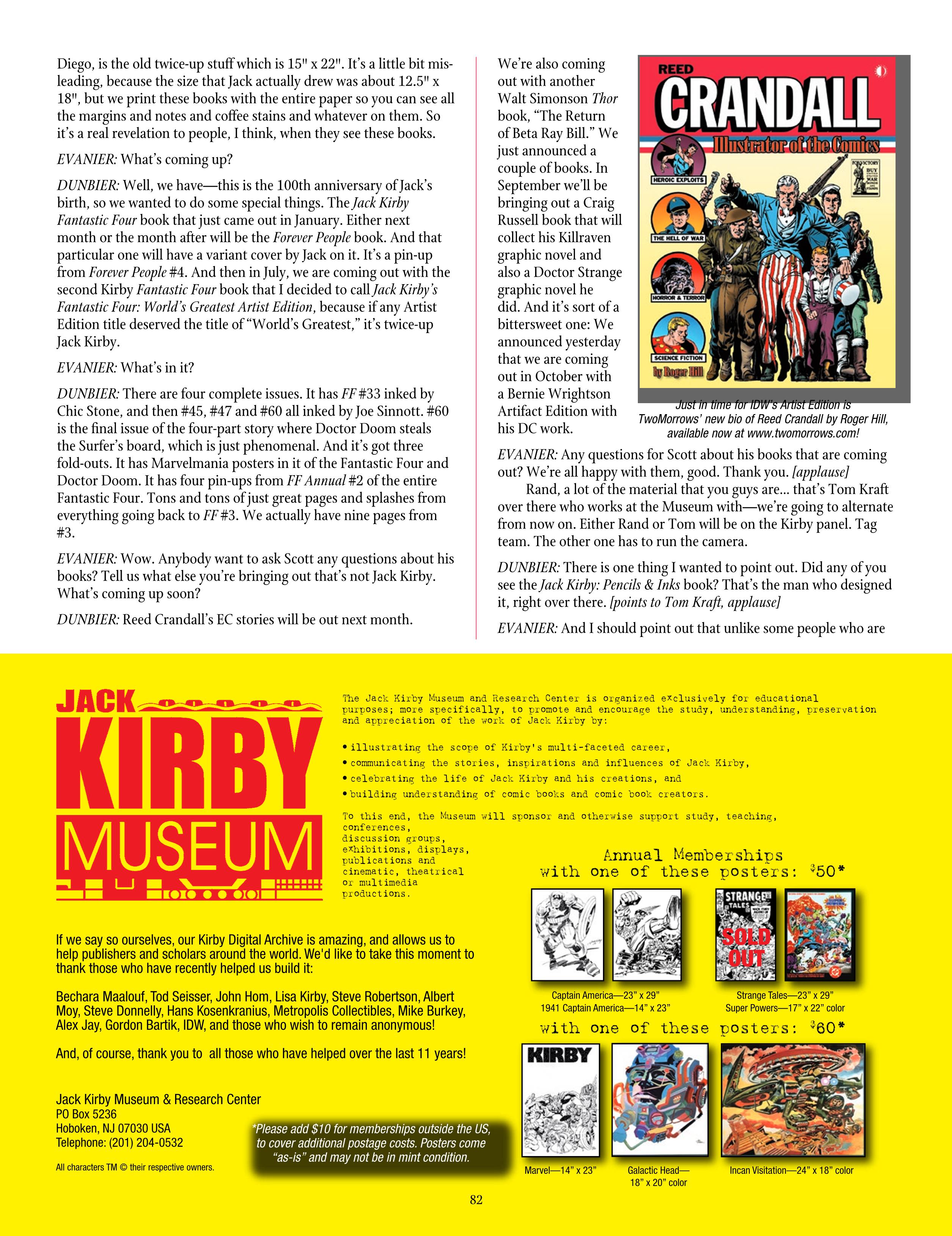 Read online The Jack Kirby Collector comic -  Issue #72 - 84