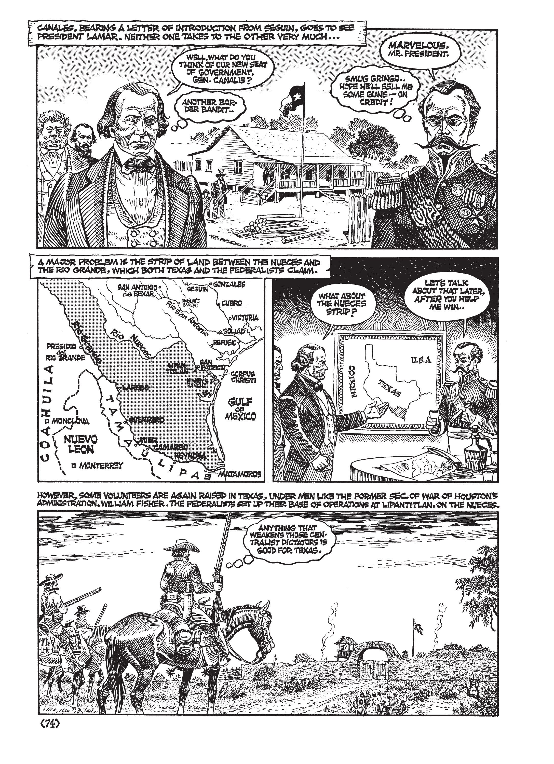 Read online Jack Jackson's American History: Los Tejanos and Lost Cause comic -  Issue # TPB (Part 1) - 77