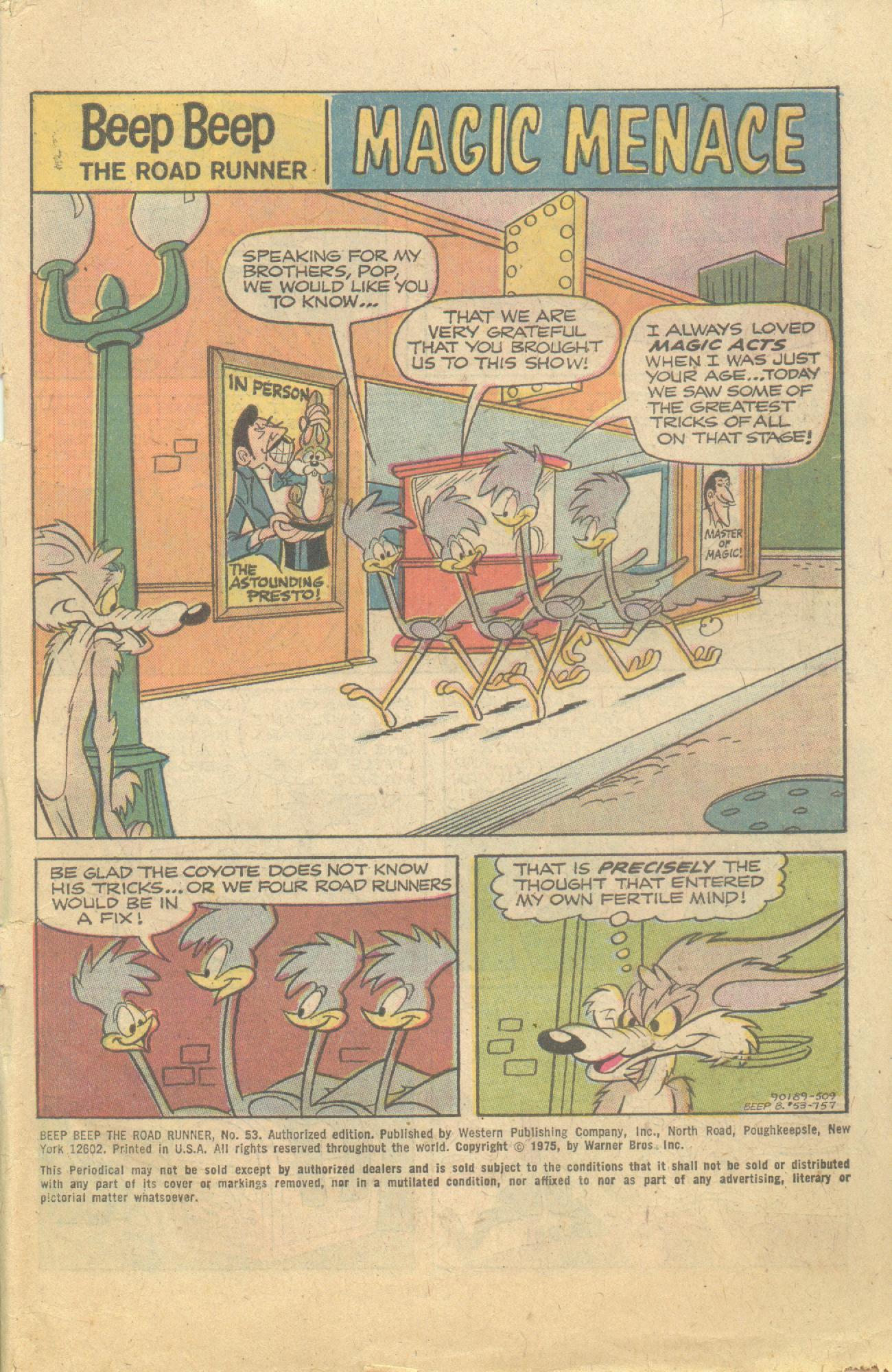 Read online Beep Beep The Road Runner comic -  Issue #53 - 2