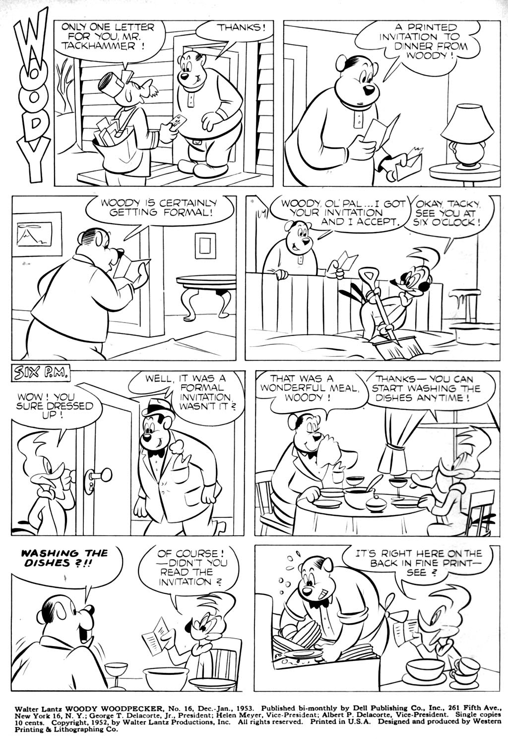 Read online Walter Lantz Woody Woodpecker (1952) comic -  Issue #16 - 2