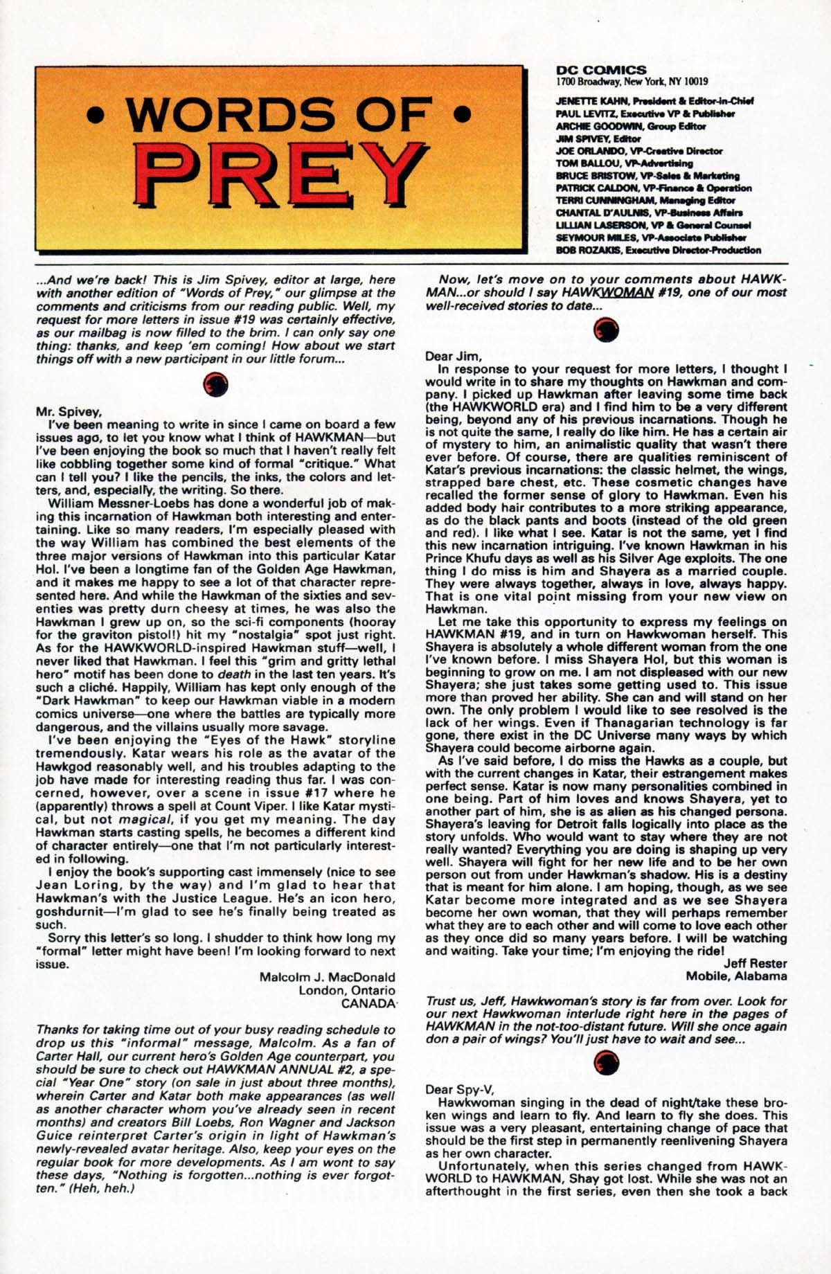 Read online Hawkman (1993) comic -  Issue #22 - 23
