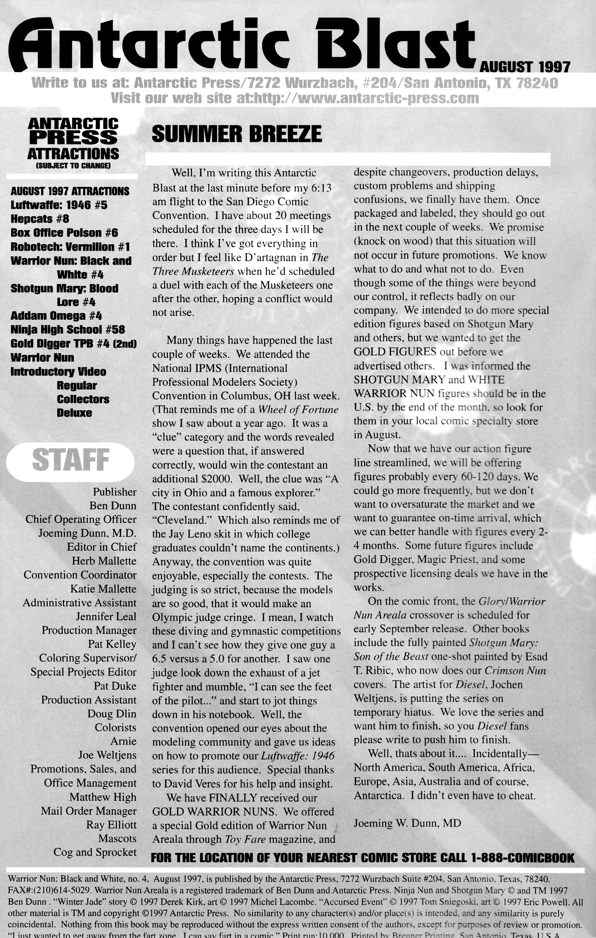 Read online Warrior Nun: Black & White comic -  Issue #4 - 2