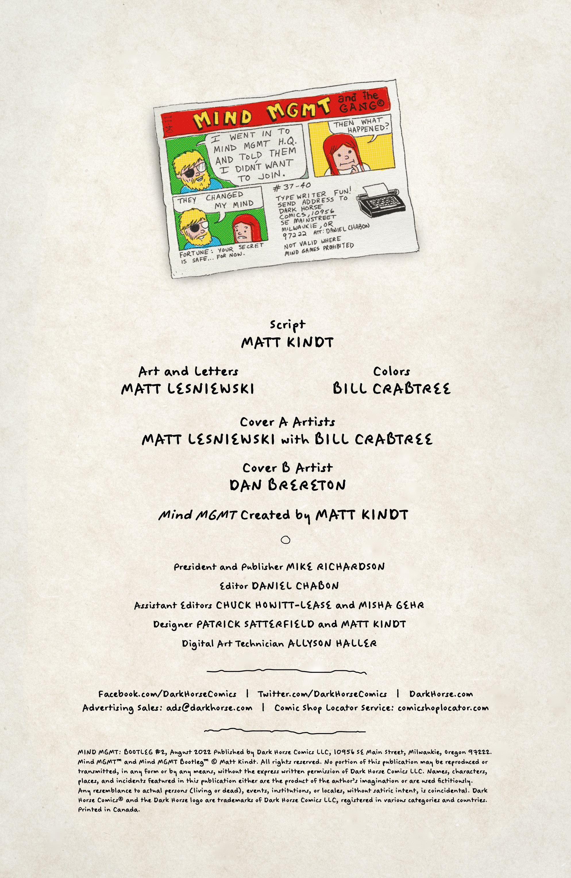 Read online Mind MGMT: Bootleg comic -  Issue #2 - 2