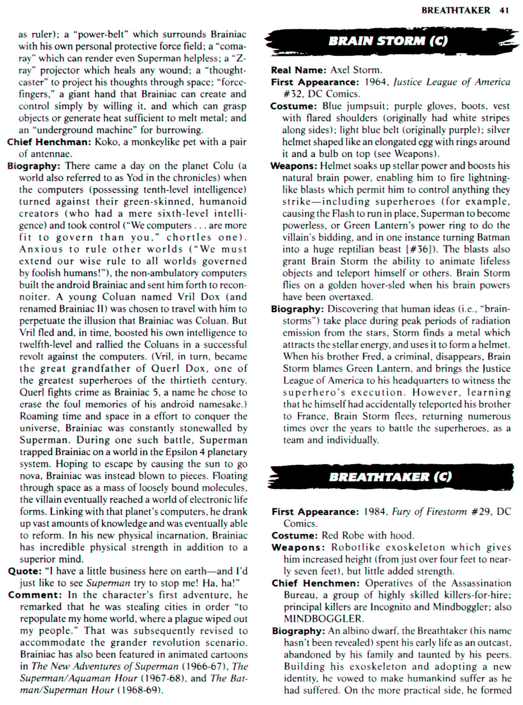 Read online The Encyclopedia of Super Villains comic -  Issue # TPB (Part 1) - 51