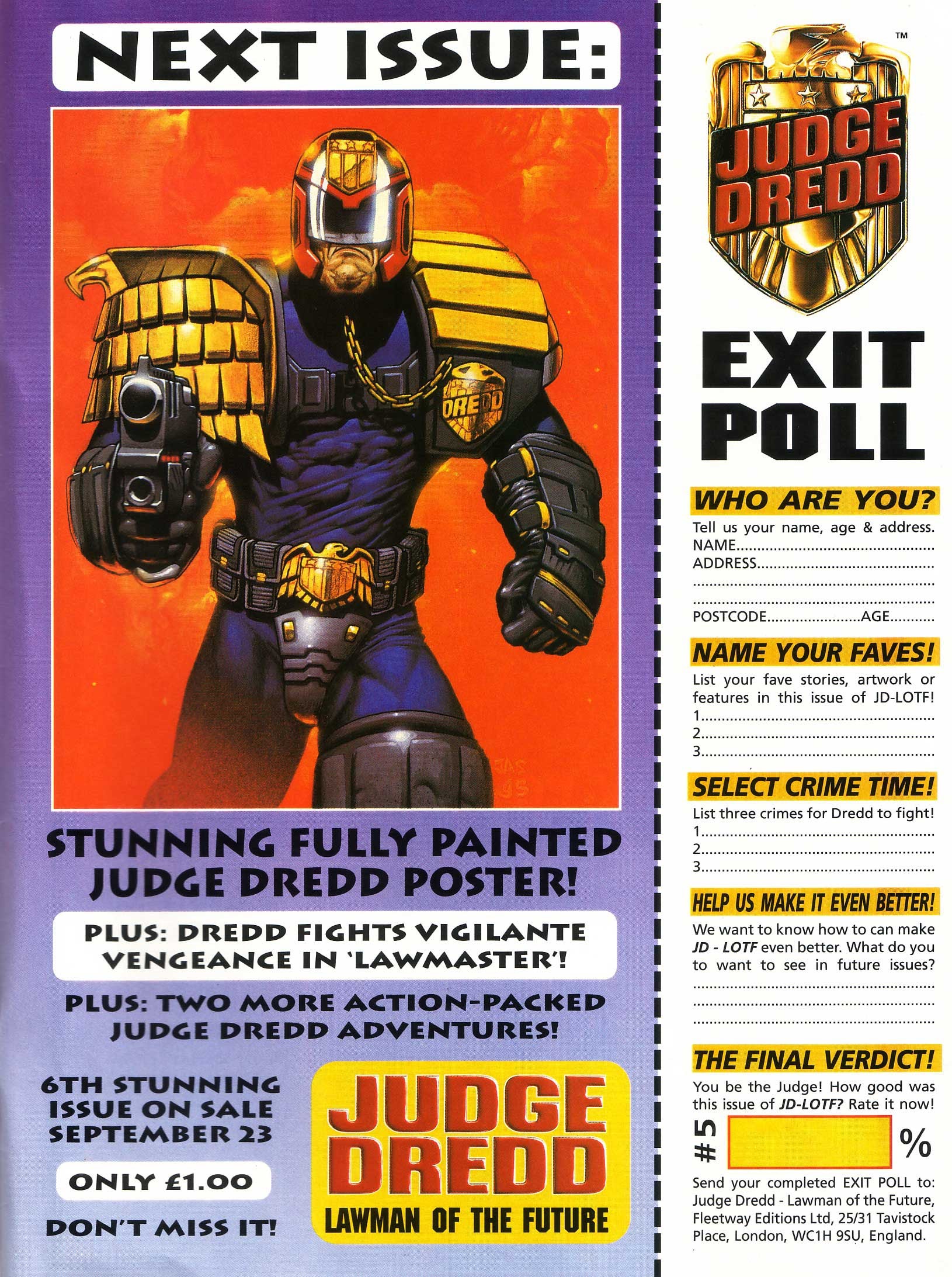 Read online Judge Dredd Lawman of the Future comic -  Issue #5 - 34