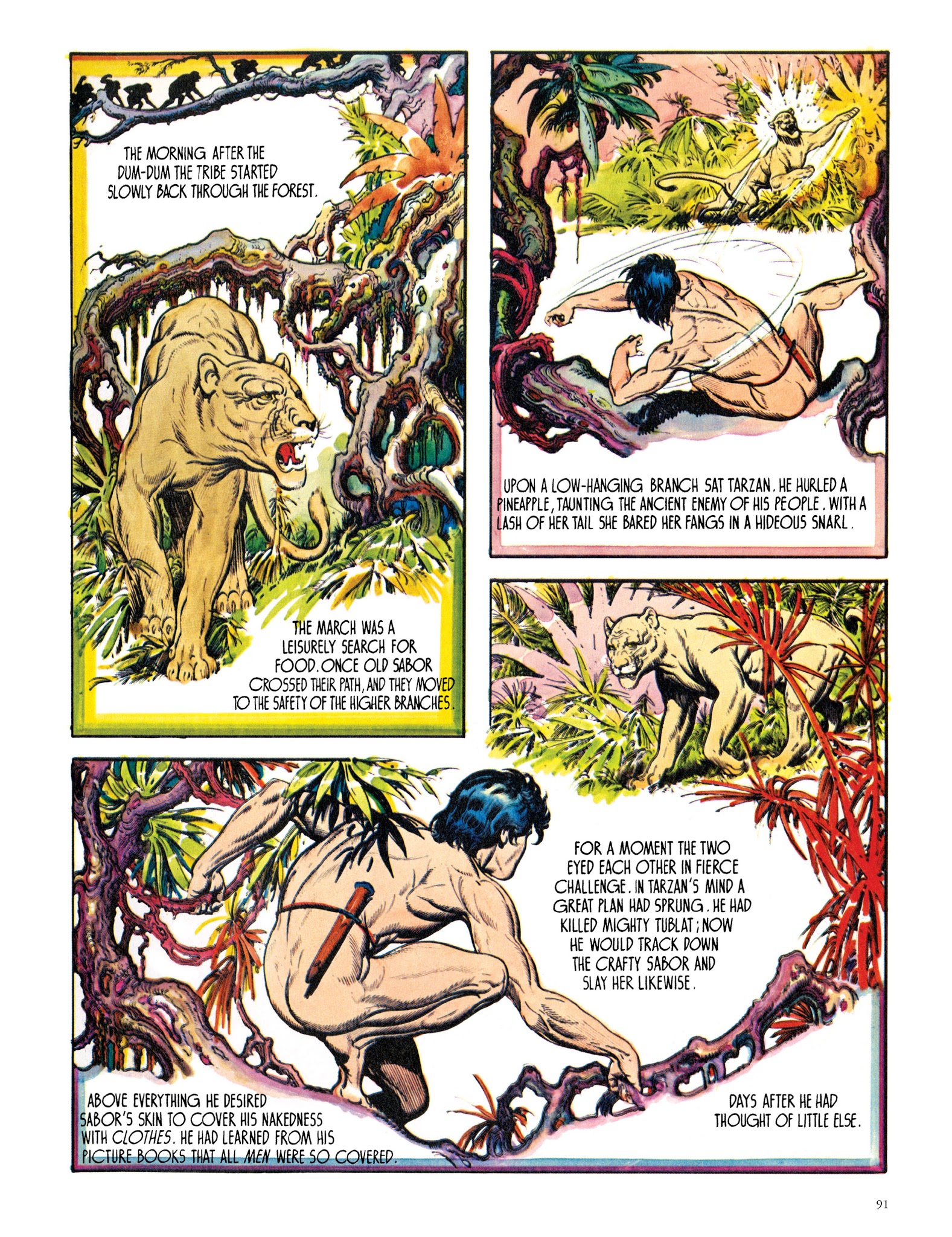 Read online Edgar Rice Burroughs' Tarzan: Burne Hogarth's Lord of the Jungle comic -  Issue # TPB - 91