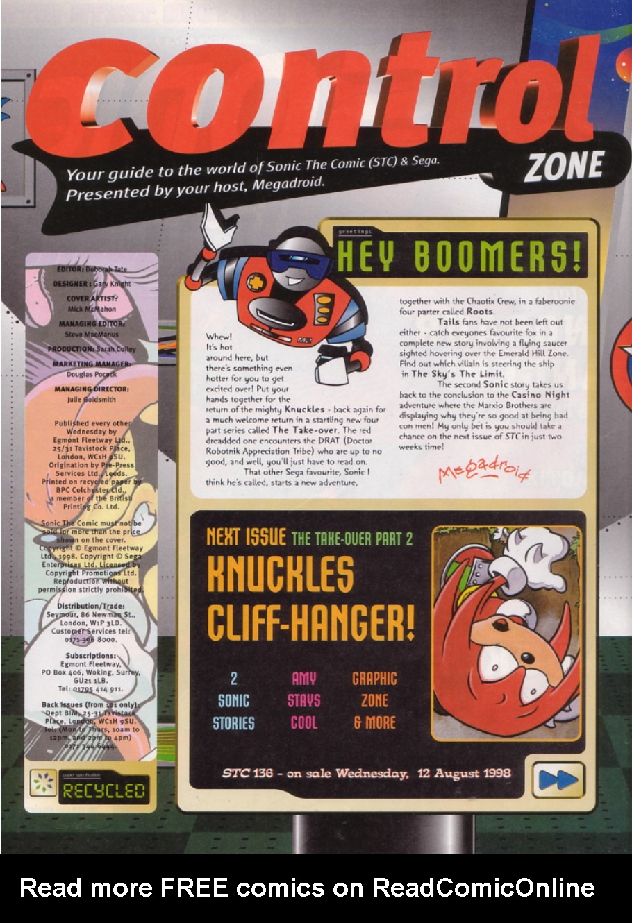 Read online Sonic the Comic comic -  Issue #135 - 2