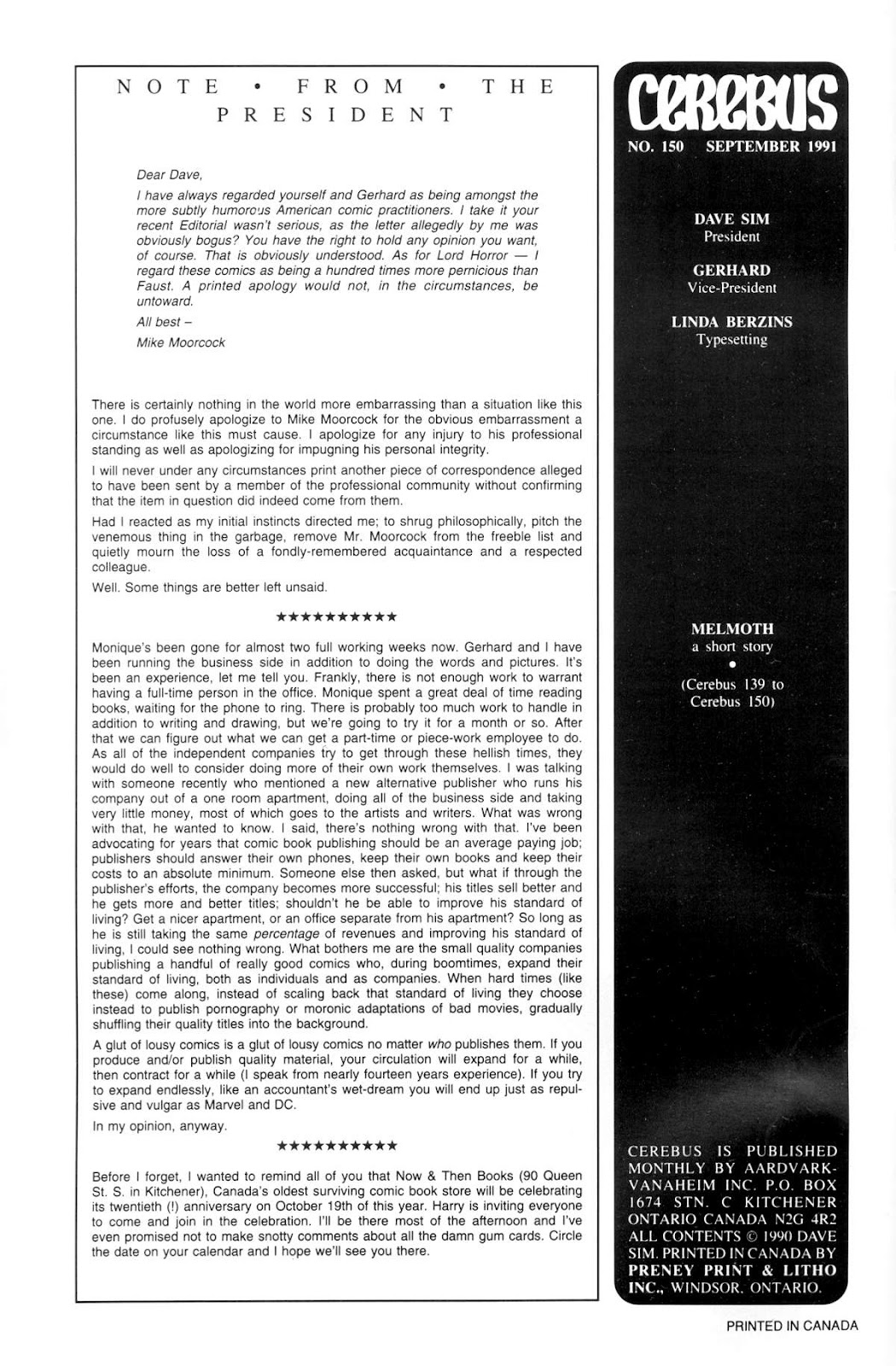 Cerebus issue 150 - Page 2