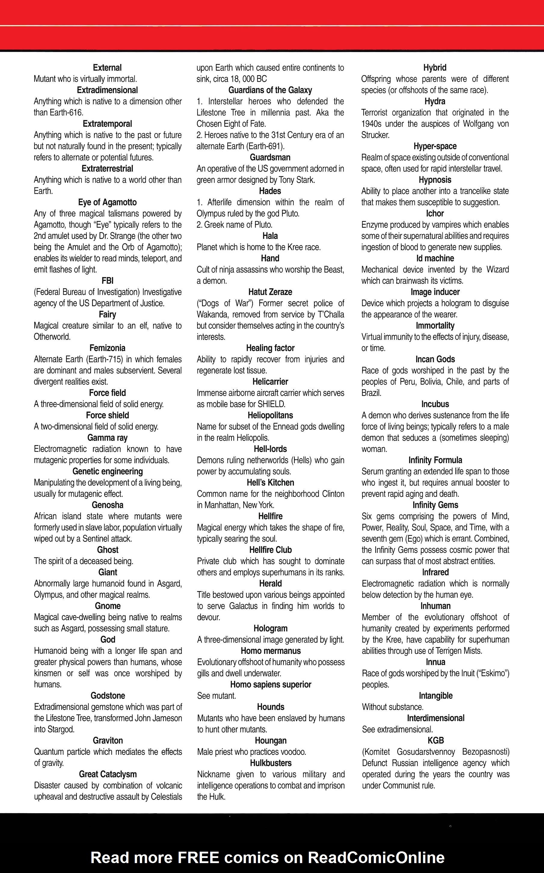 Read online Official Handbook of the Marvel Universe A to Z comic -  Issue # TPB 1 (Part 2) - 138