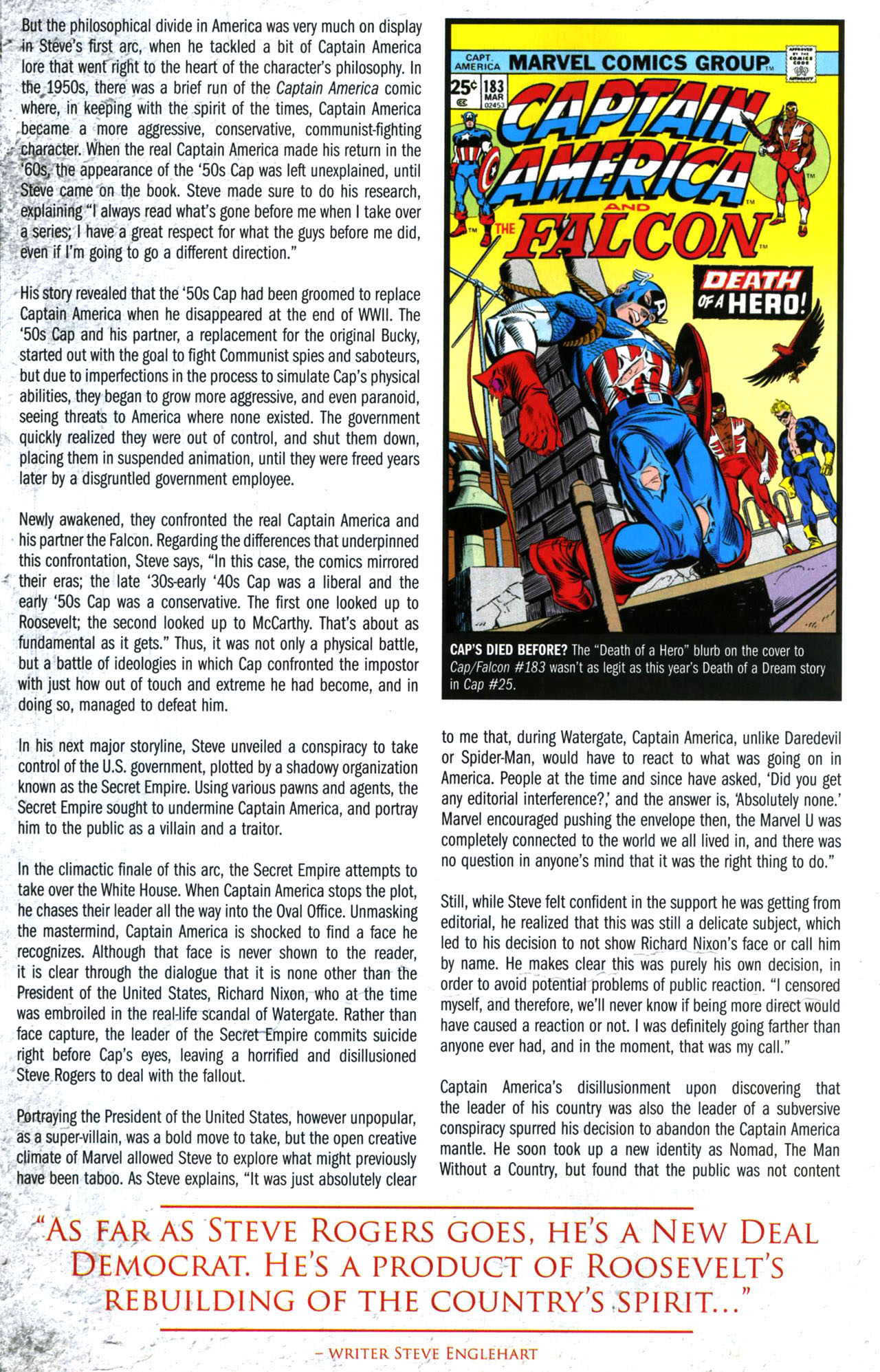 Read online Marvel Spotlight: Captain America Remembered comic -  Issue # Full - 21