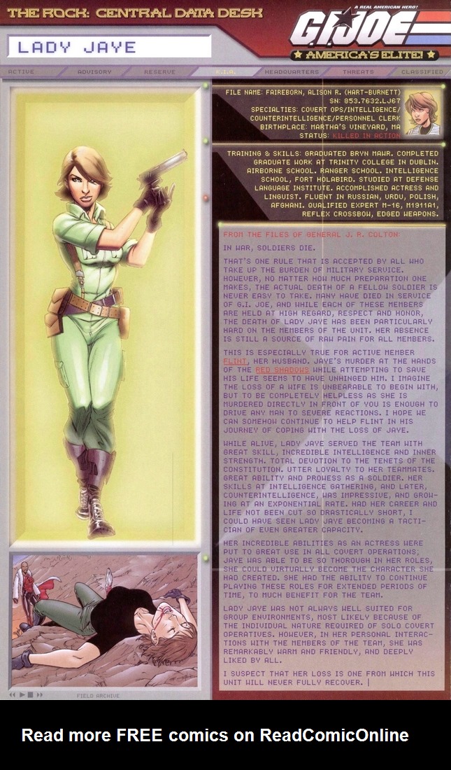 Read online G.I. Joe: Data Desk Handbook comic -  Issue #1 - 14