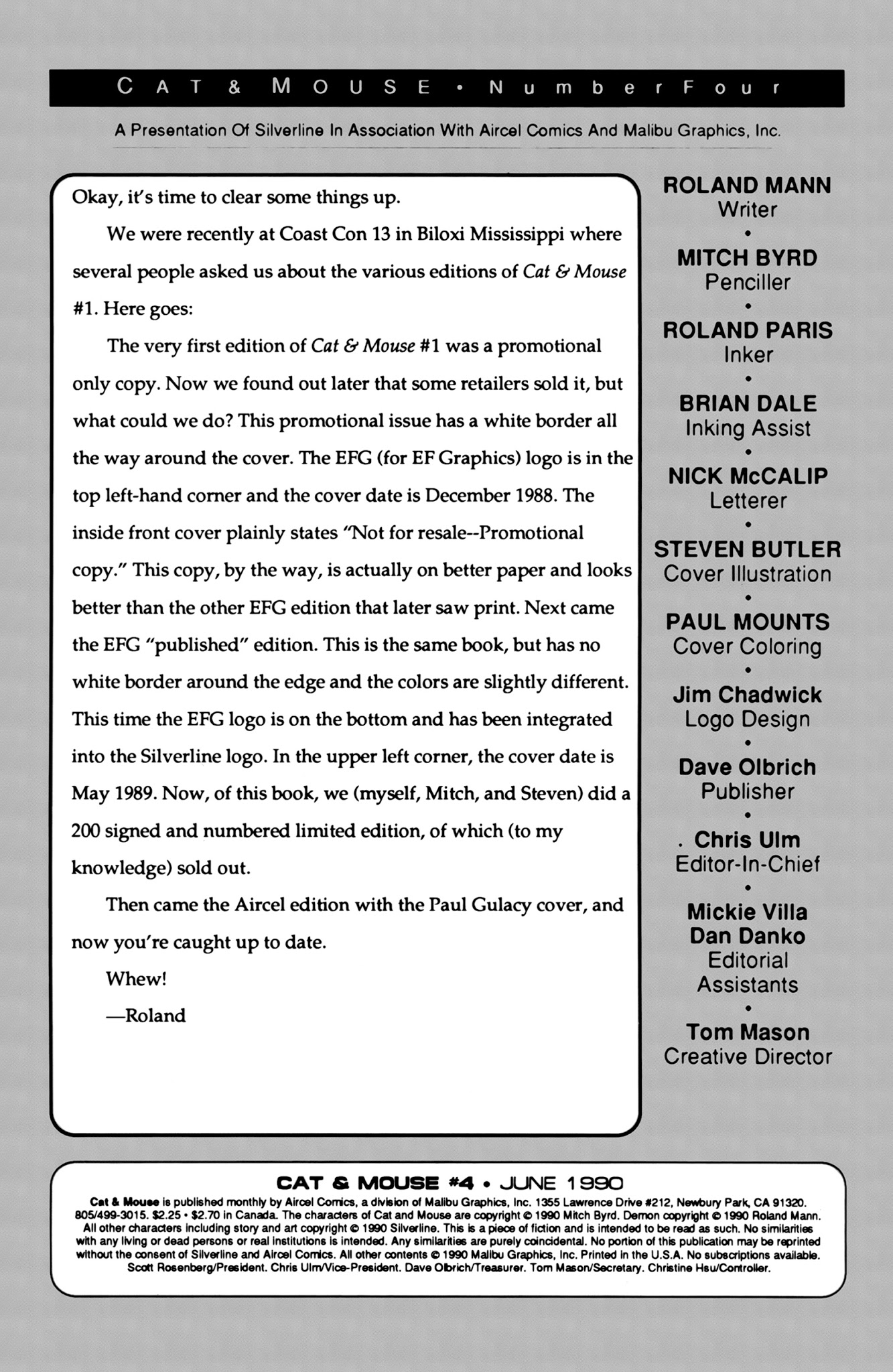 Read online Cat & Mouse comic -  Issue #4 - 2