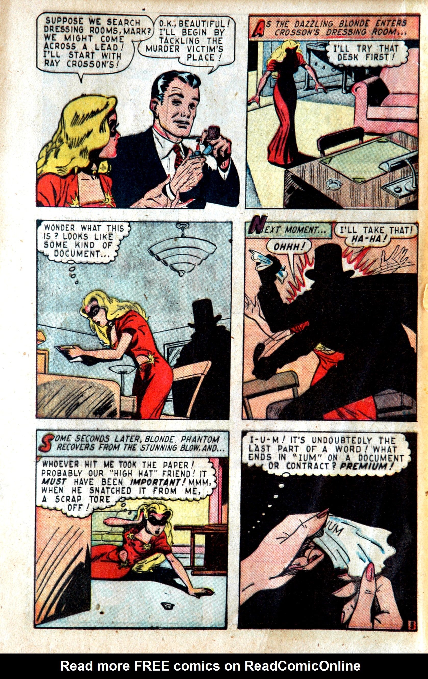 Read online Blonde Phantom Comics comic -  Issue #13 - 16