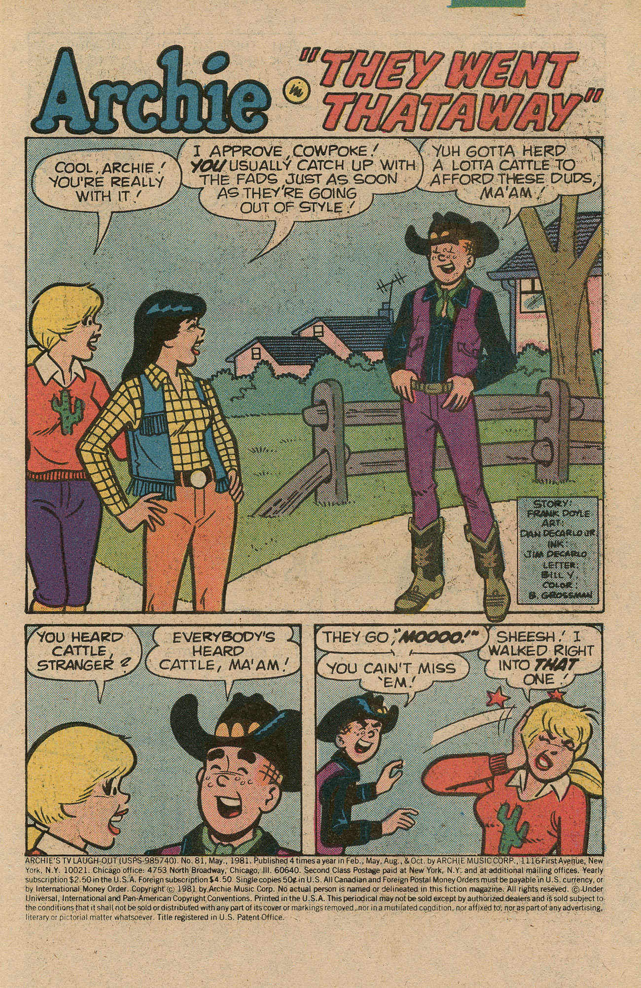 Read online Archie's TV Laugh-Out comic -  Issue #81 - 3