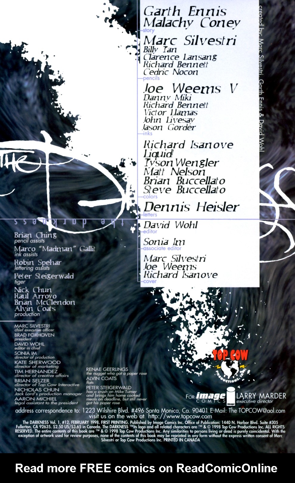 Read online The Darkness (1996) comic -  Issue #12 - 2