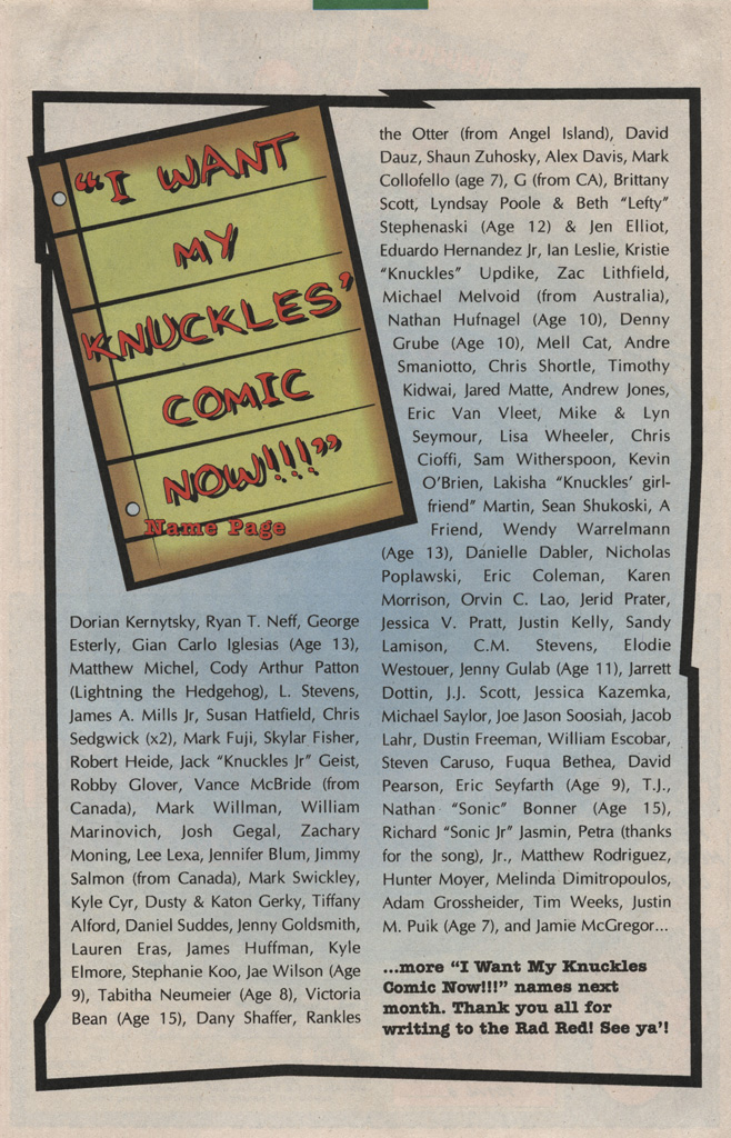 Read online Knuckles the Echidna comic -  Issue #2 - 17