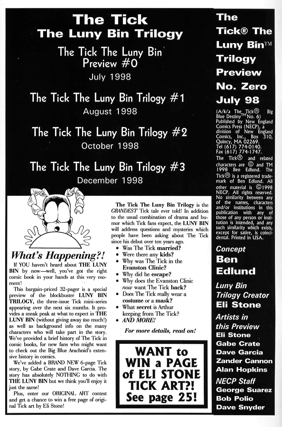 Read online The Tick: The Luny Bin Trilogy comic -  Issue # _Preview - 3