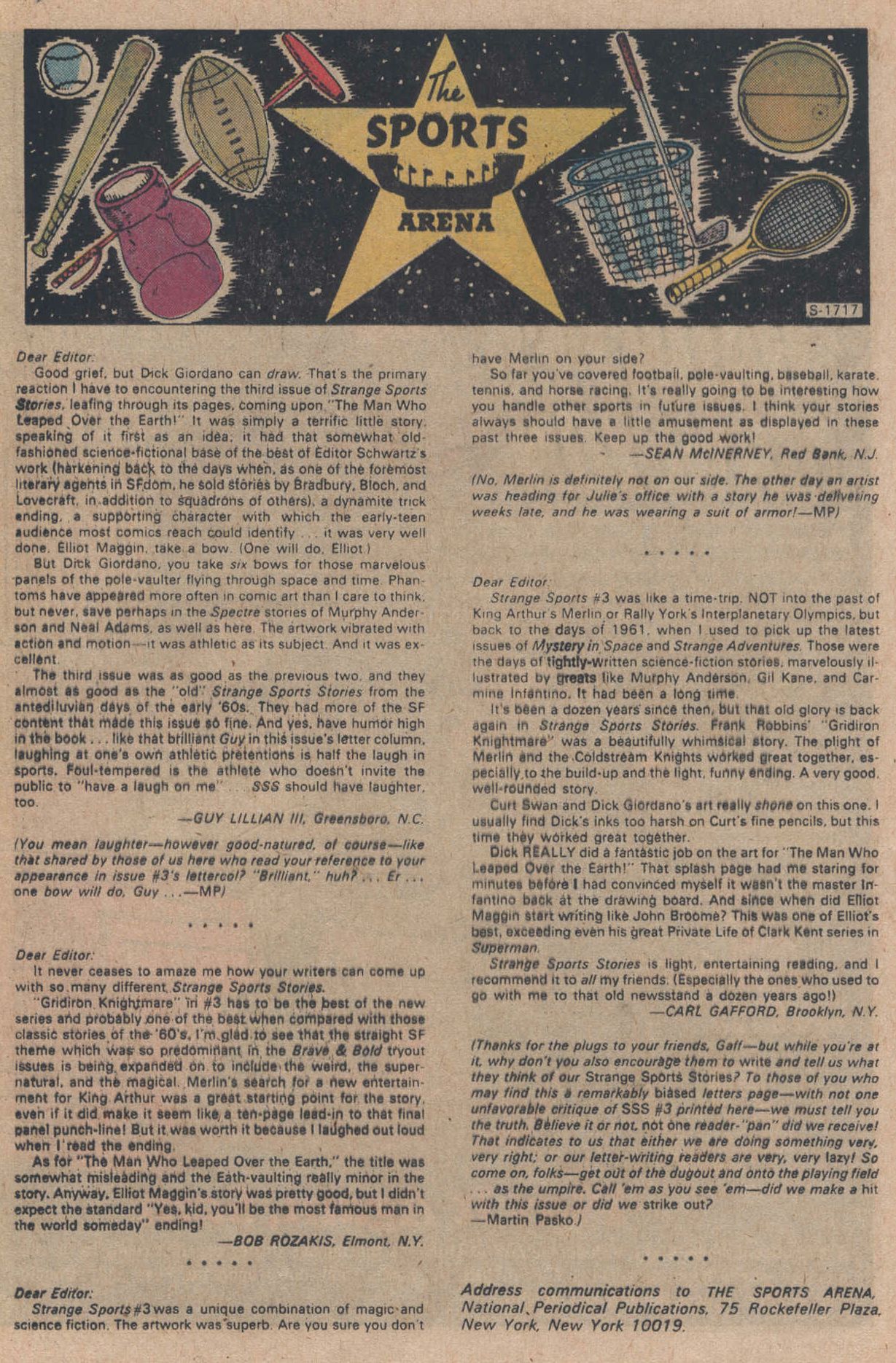 Read online Strange Sports Stories (1973) comic -  Issue #5 - 17