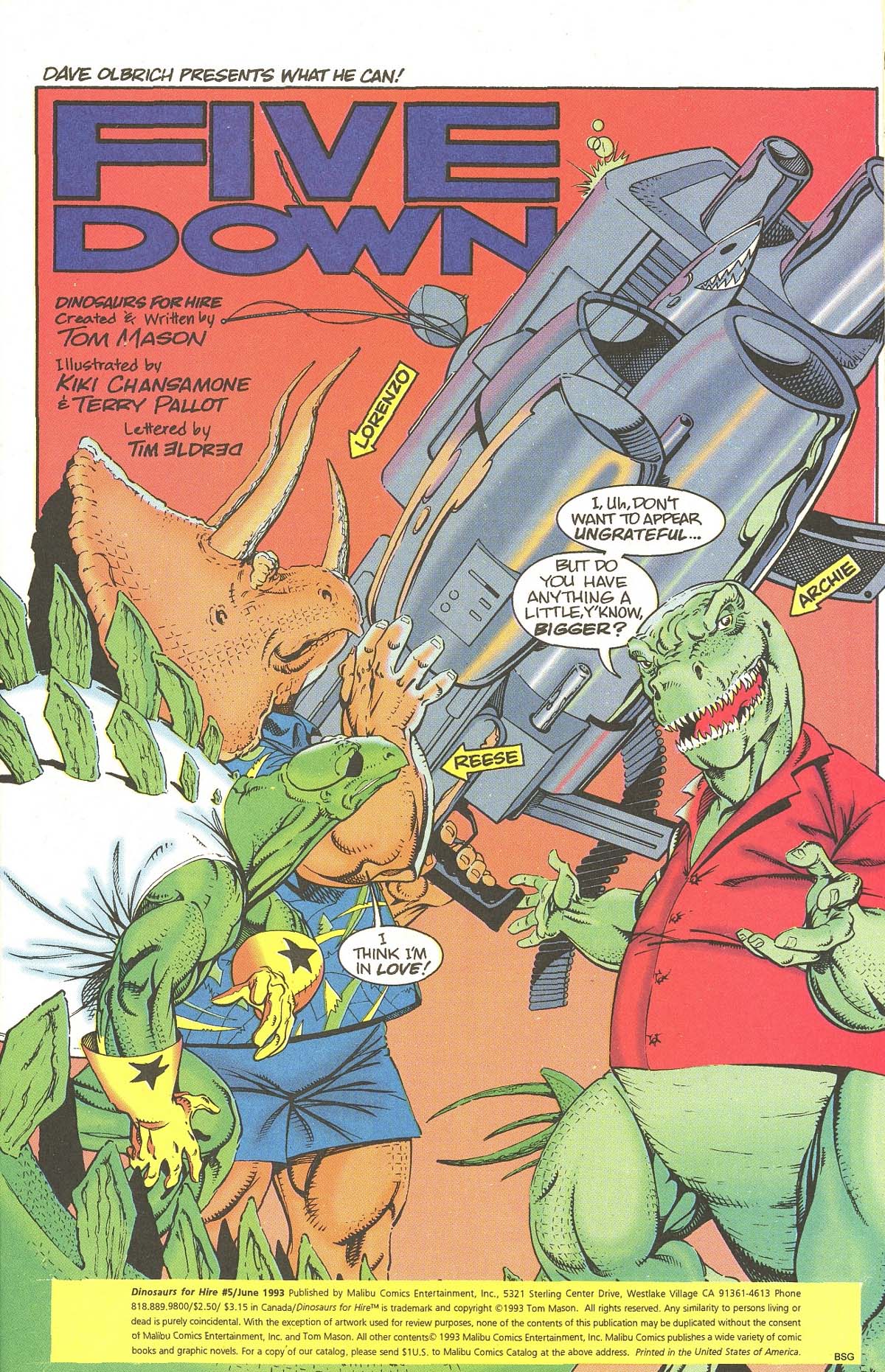 Read online Dinosaurs For Hire comic -  Issue #5 - 3