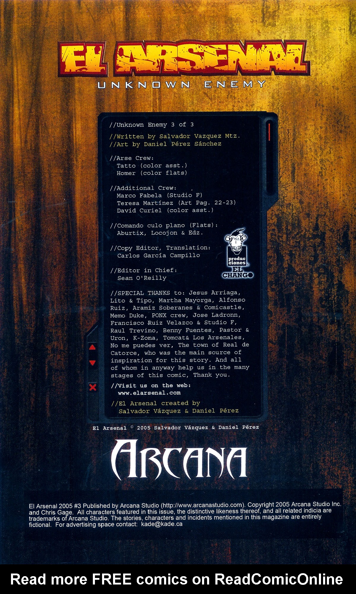 Read online El Arsenal: Unknown Enemy comic -  Issue #3 - 2