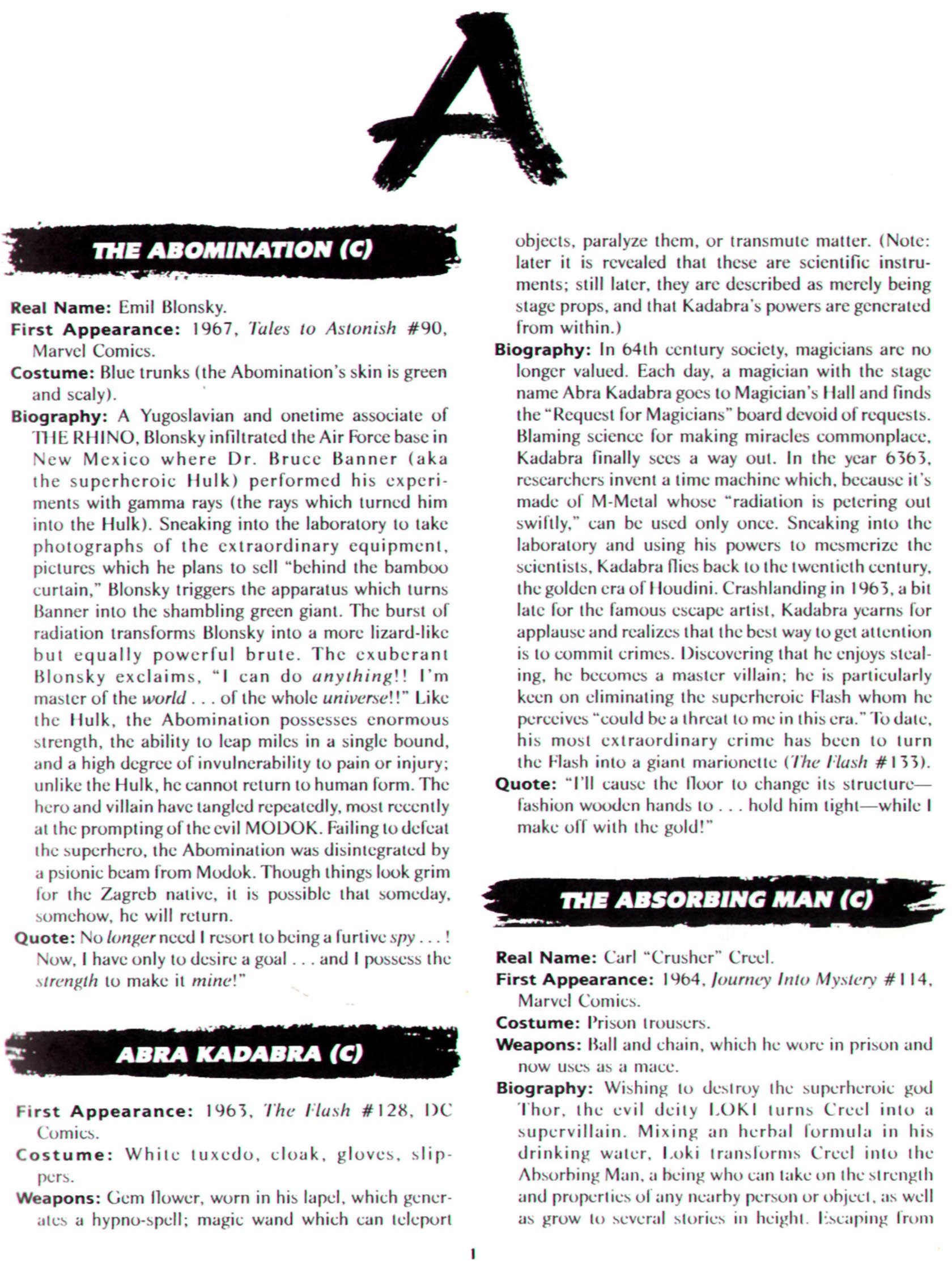 Read online The Encyclopedia of Super Villains comic -  Issue # TPB (Part 1) - 11