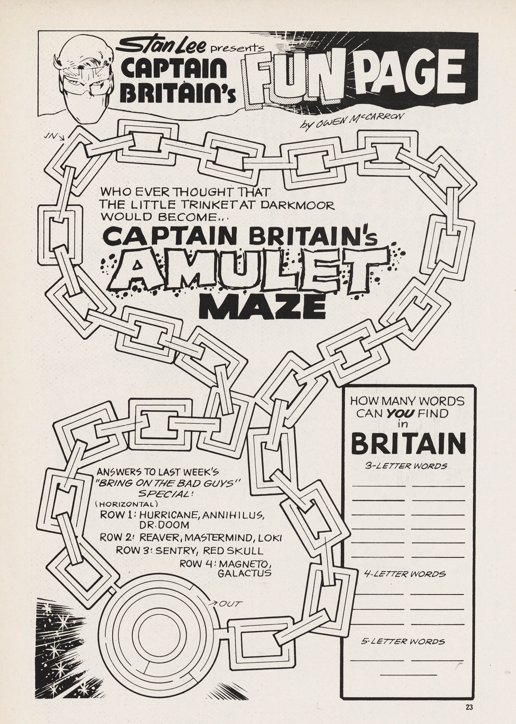 Read online Captain Britain (1976) comic -  Issue #23 - 22