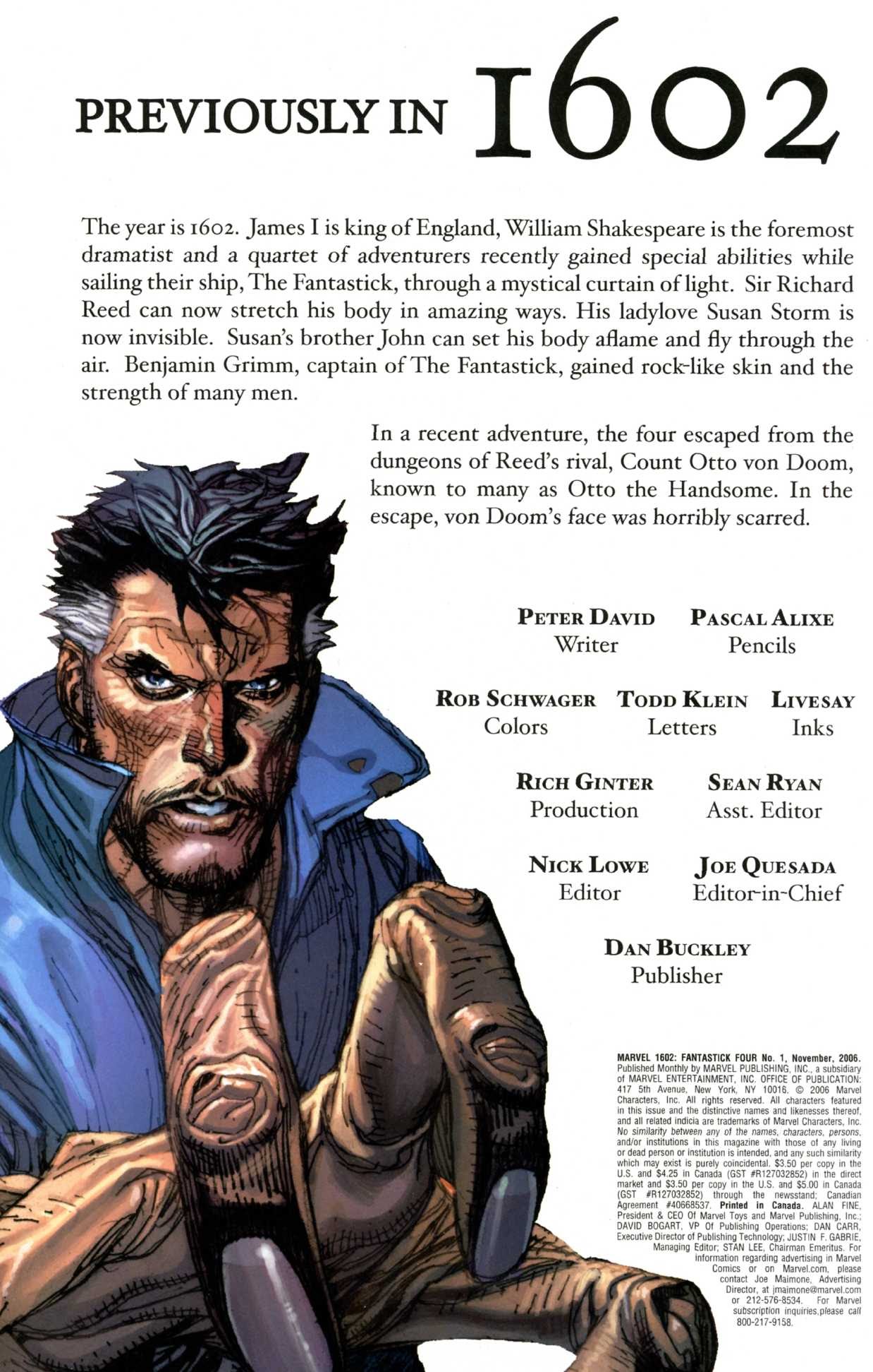 Read online Marvel 1602: Fantastick Four comic -  Issue #1 - 2