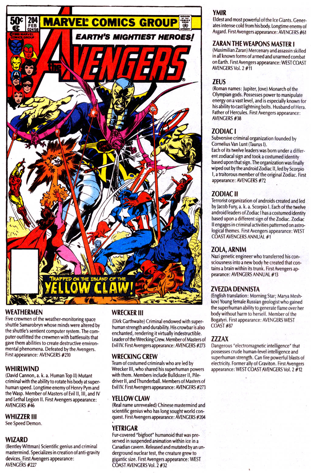 Read online The Avengers Log comic -  Issue # Full - 48