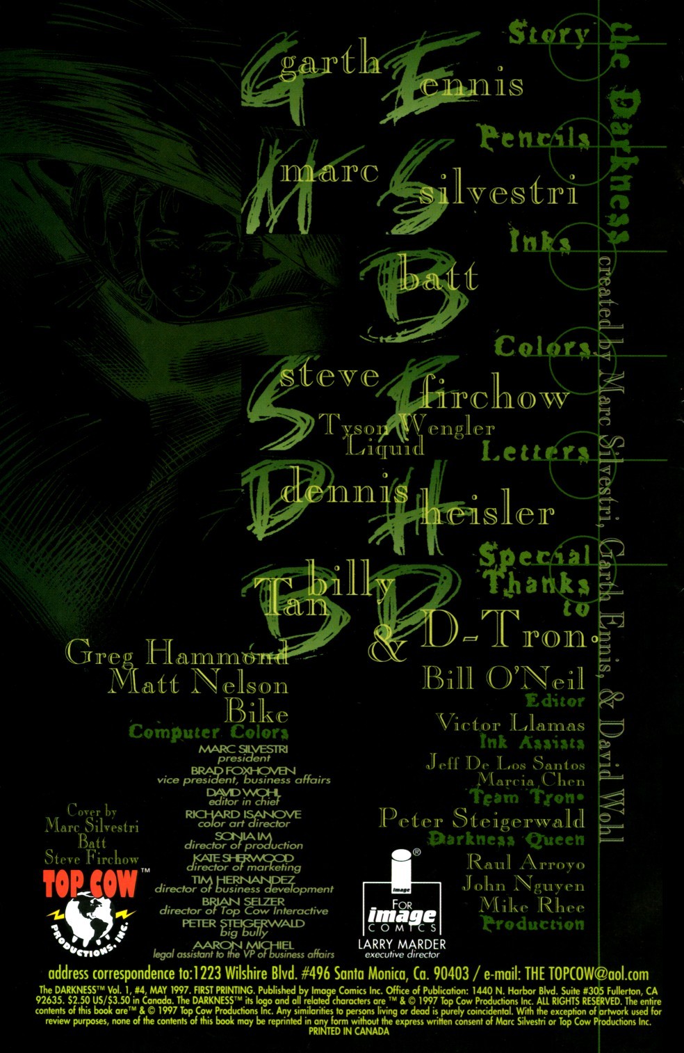 Read online The Darkness (1996) comic -  Issue #4 - 2