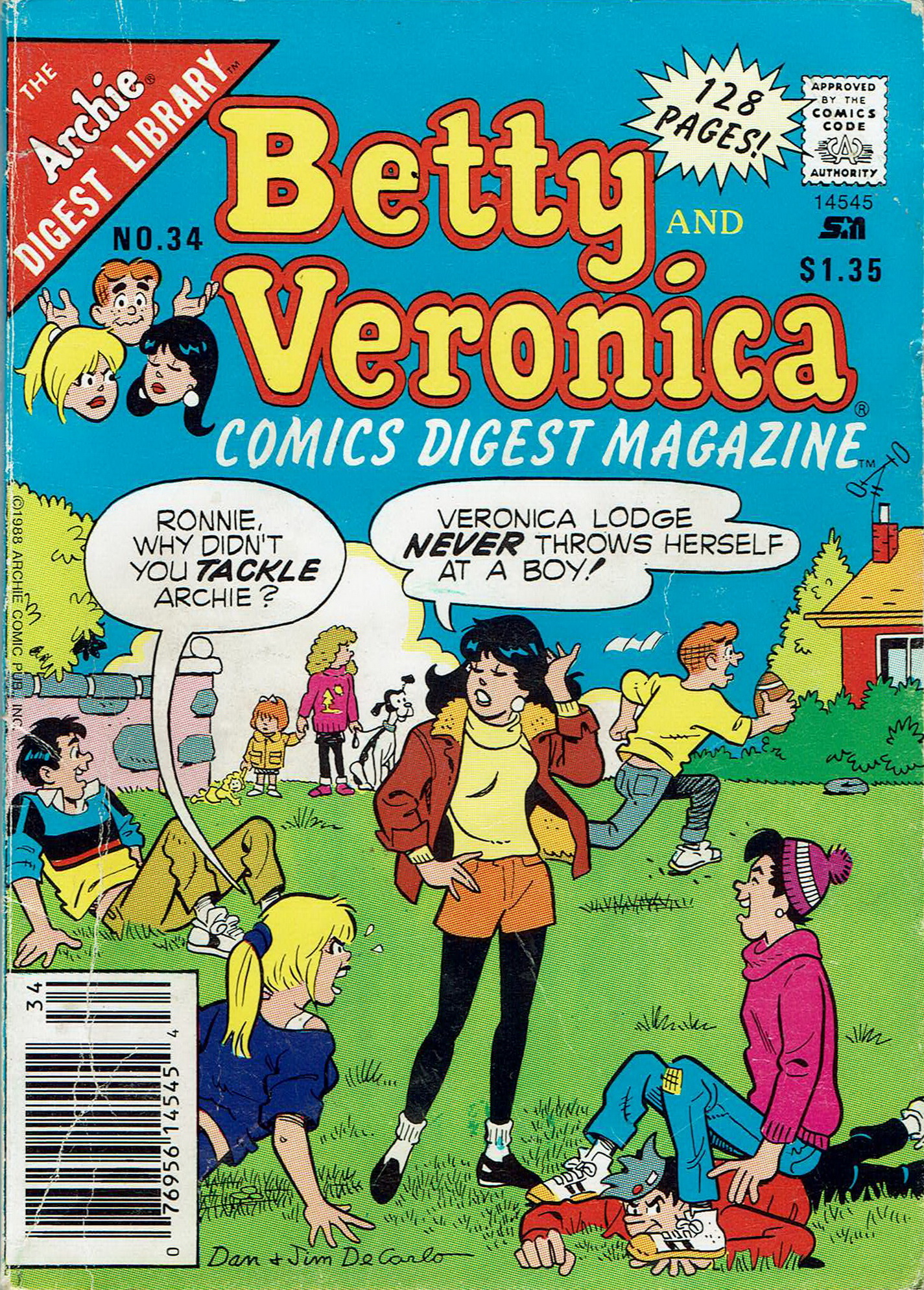 Read online Betty and Veronica Digest Magazine comic -  Issue #34 - 1