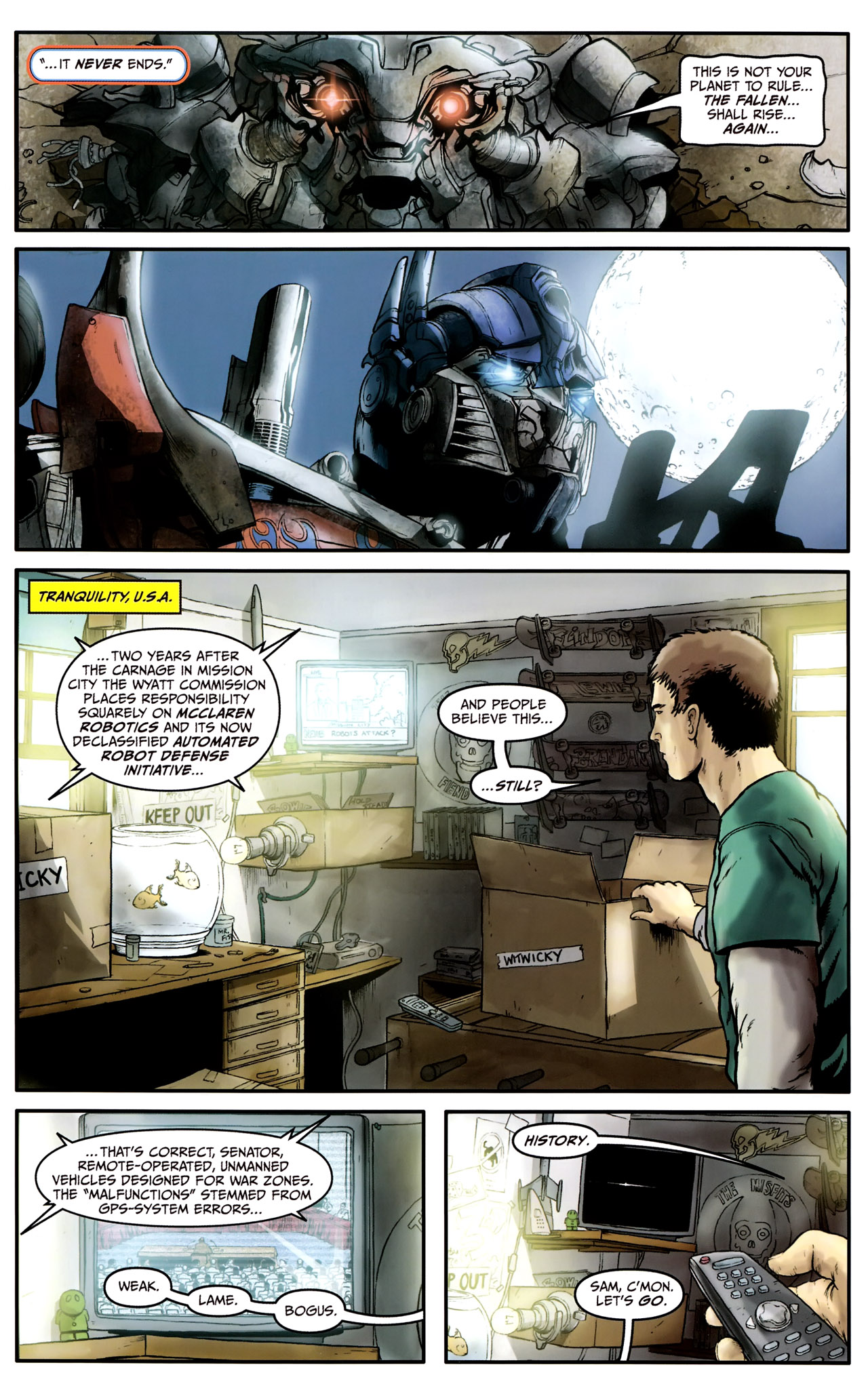 Read online Transformers: Revenge of the Fallen — Official Movie Adaptation comic -  Issue #1 - 10
