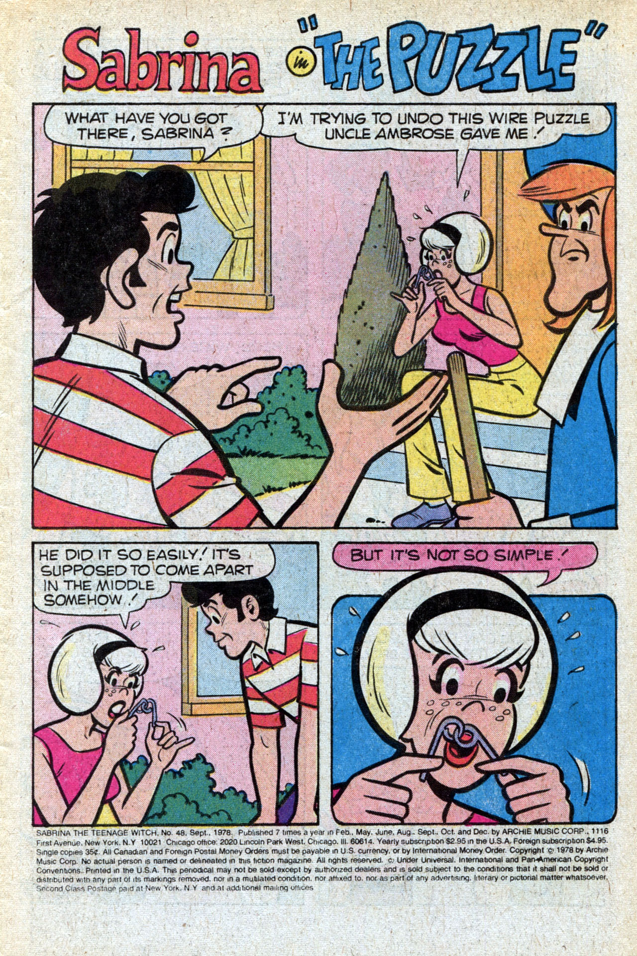 Read online Sabrina The Teenage Witch (1971) comic -  Issue #48 - 3
