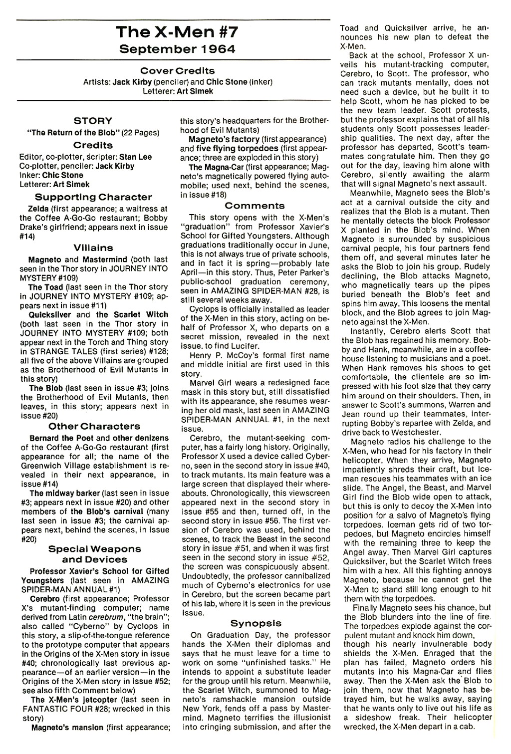 Read online The Official Marvel Index To The X-Men comic -  Issue #1 - 16