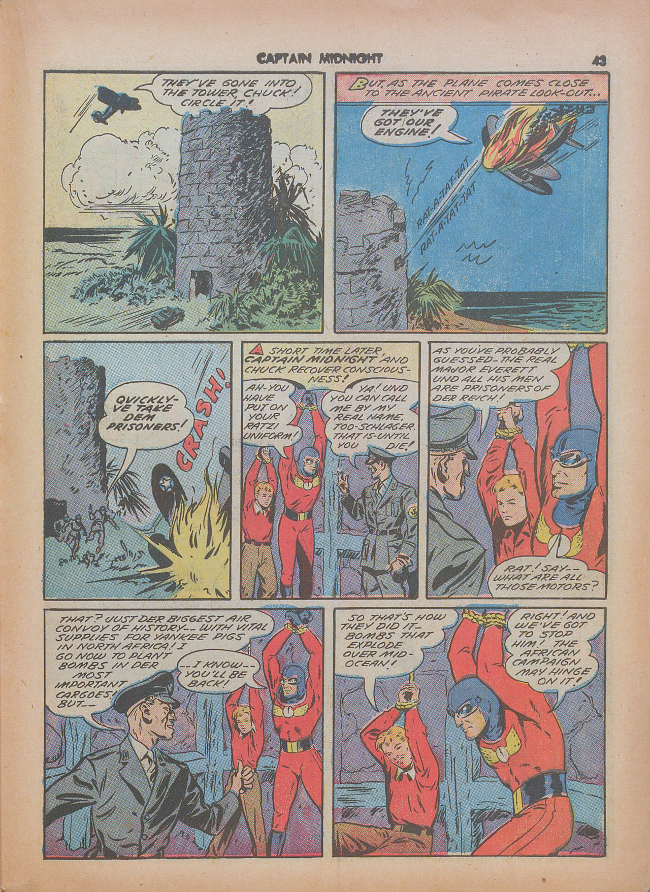 Read online Captain Midnight (1942) comic -  Issue #7 - 43