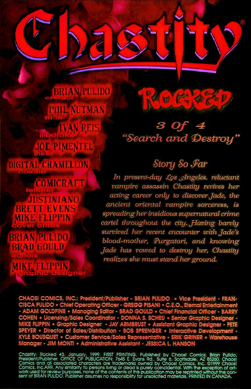 Read online Chastity: Rocked comic -  Issue #3 - 2