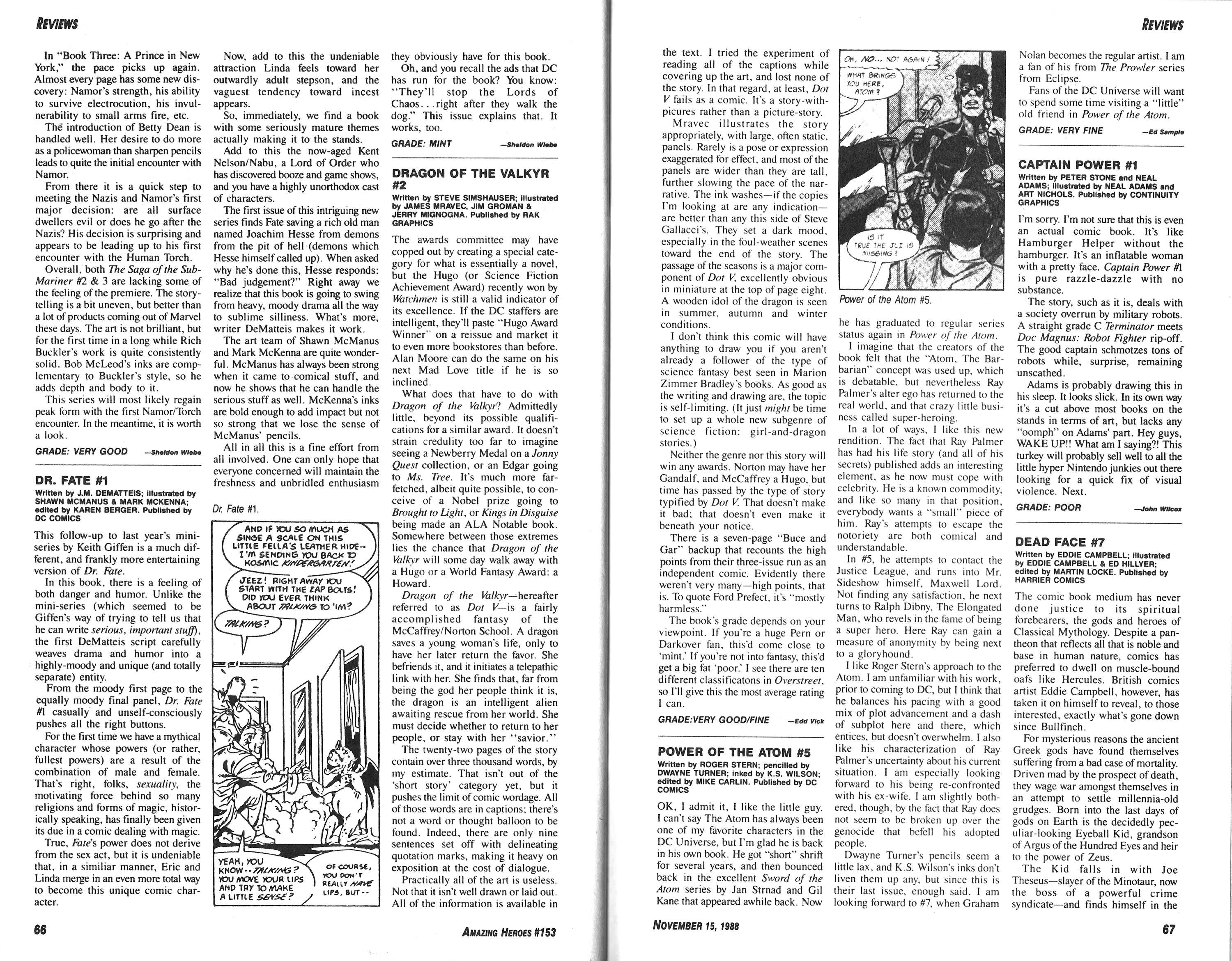 Read online Amazing Heroes comic -  Issue #153 - 34