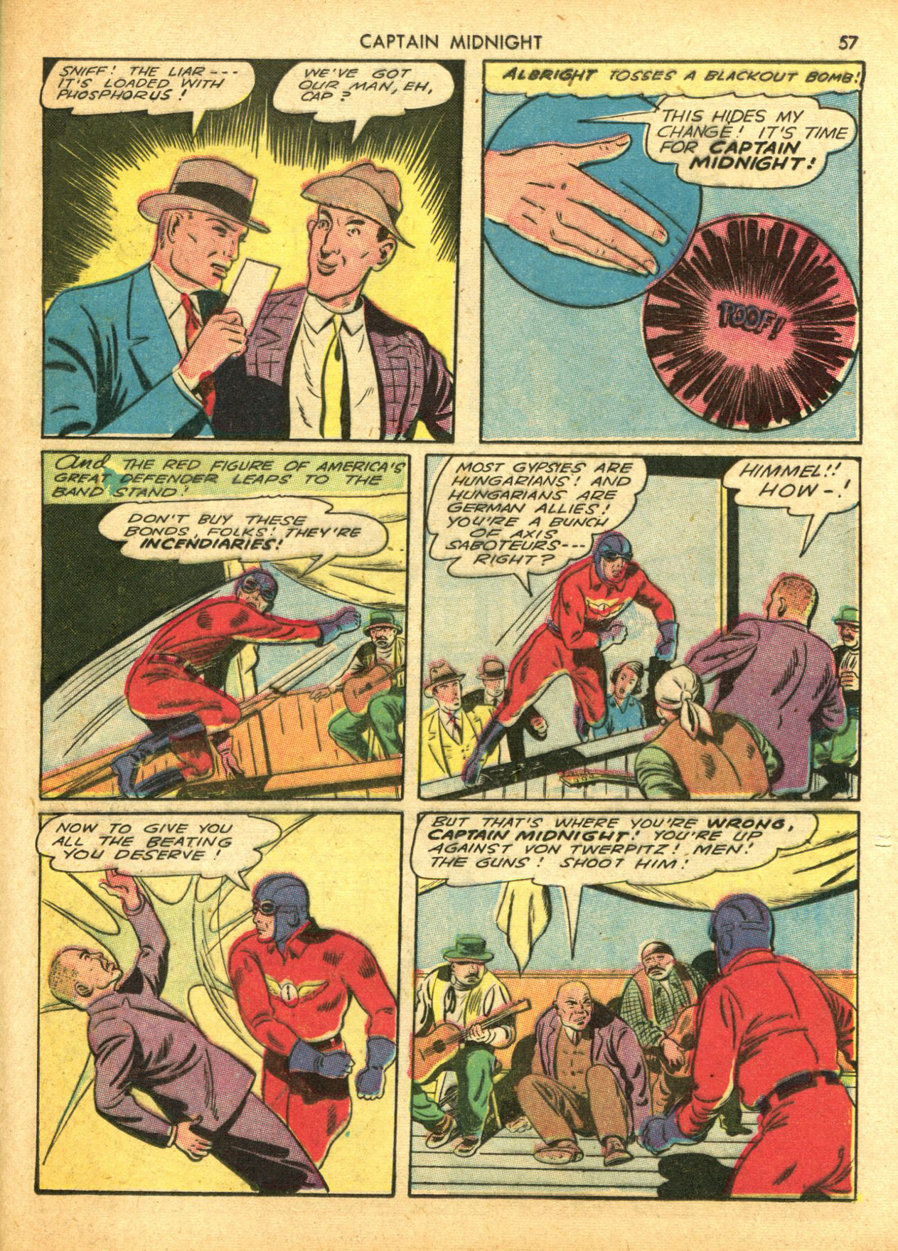 Read online Captain Midnight (1942) comic -  Issue #5 - 57