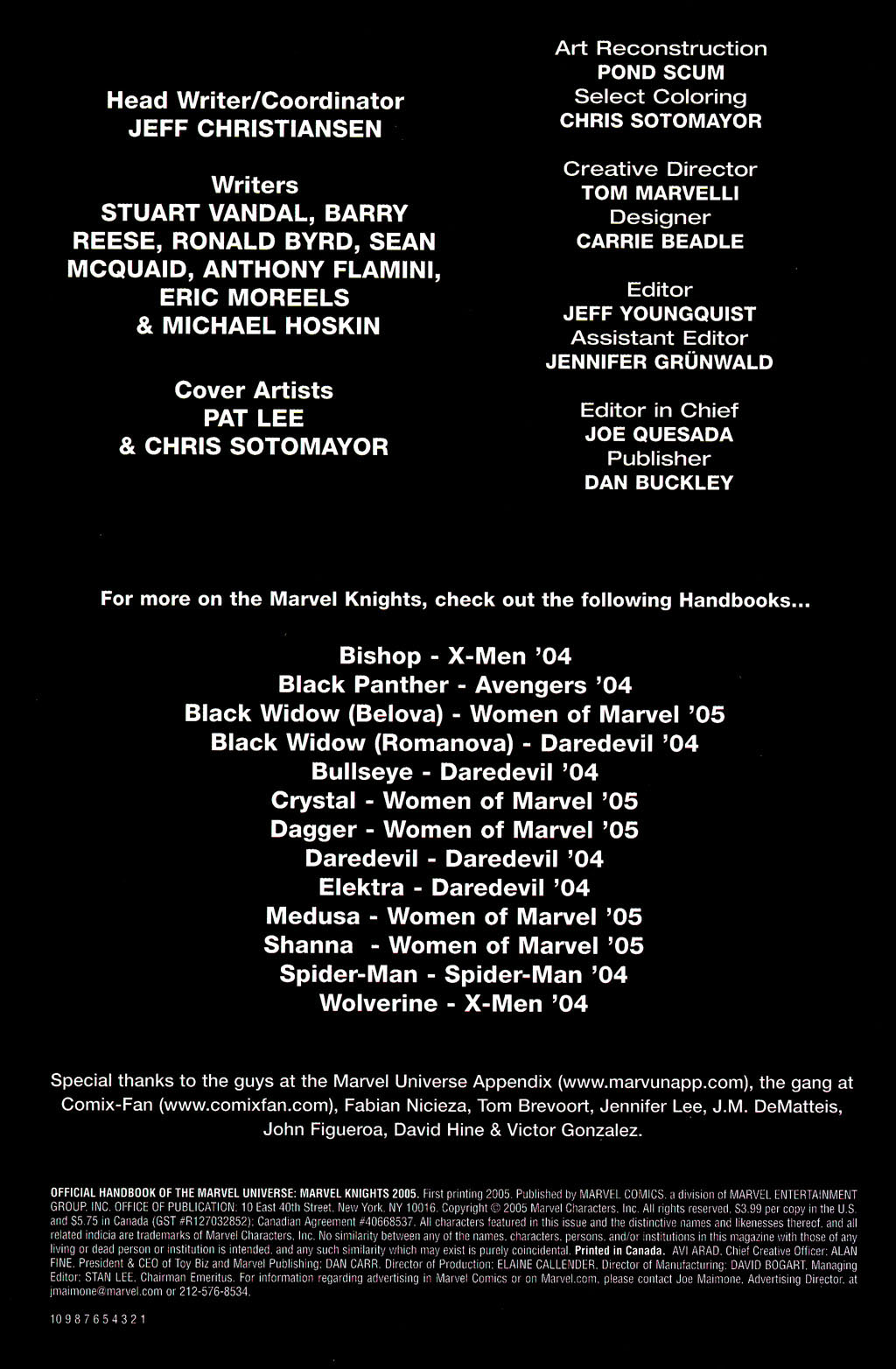 The Official Handbook of the Marvel Universe: Marvel Knights issue Full - Page 2