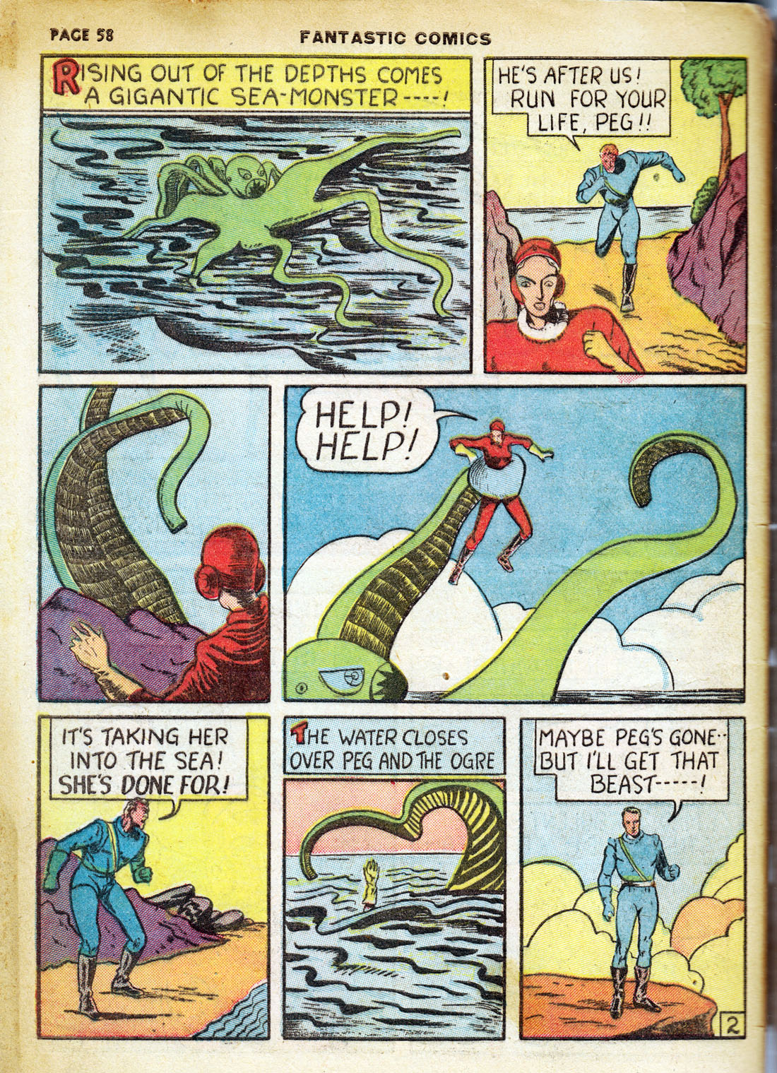 Read online Fantastic Comics comic -  Issue #7 - 60