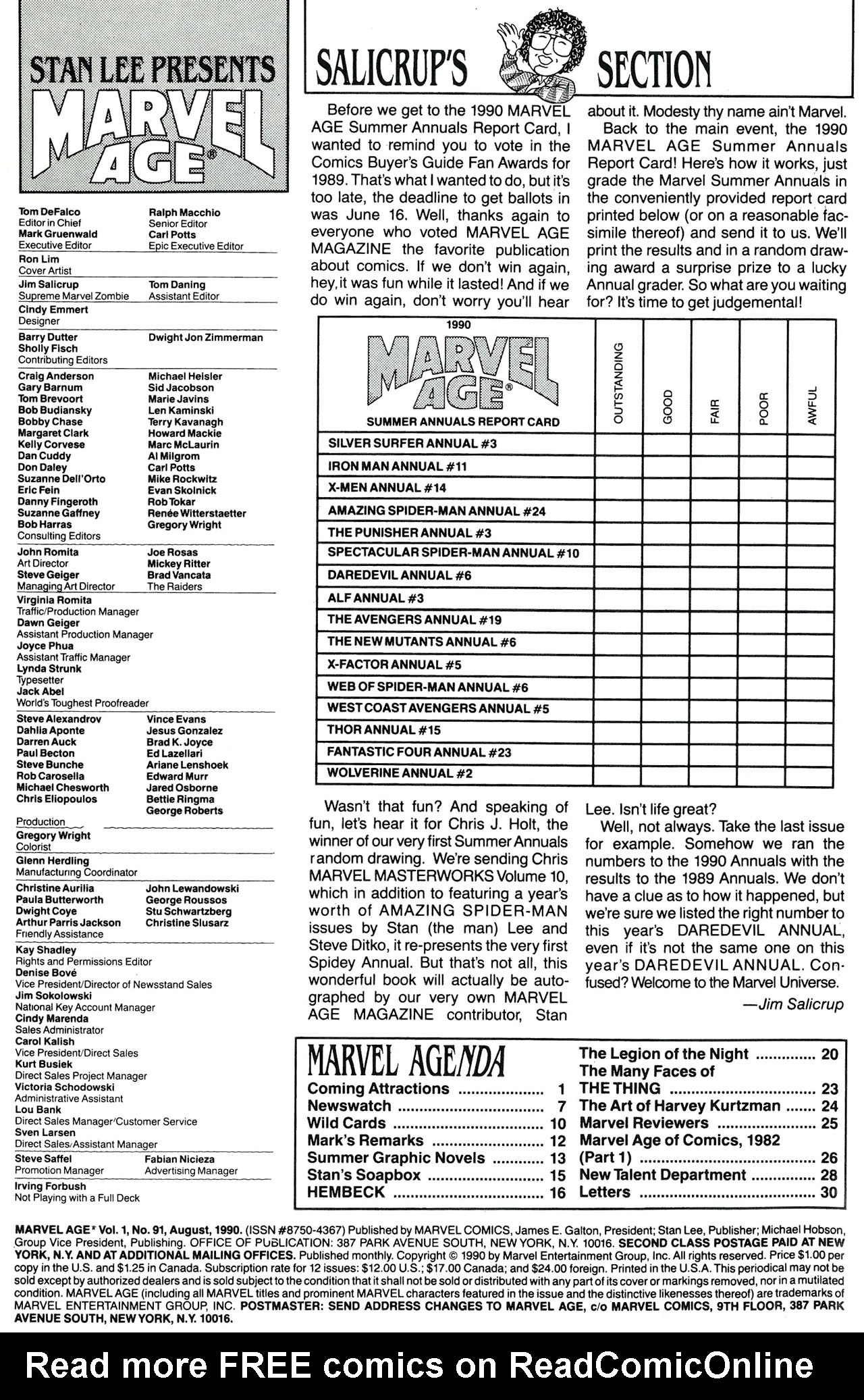 Read online Marvel Age comic -  Issue #91 - 2