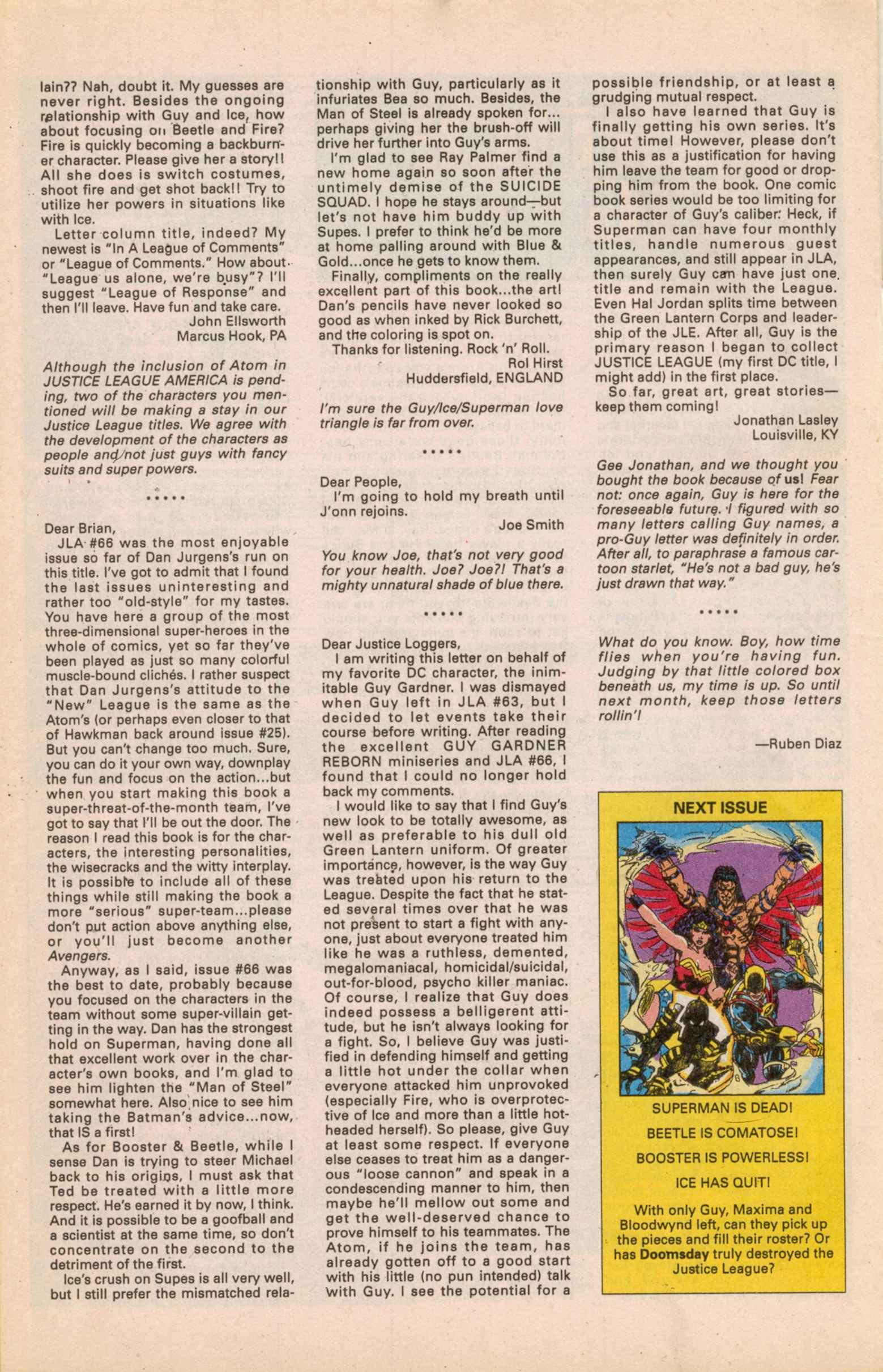 Read online Justice League America comic -  Issue #70 - 25