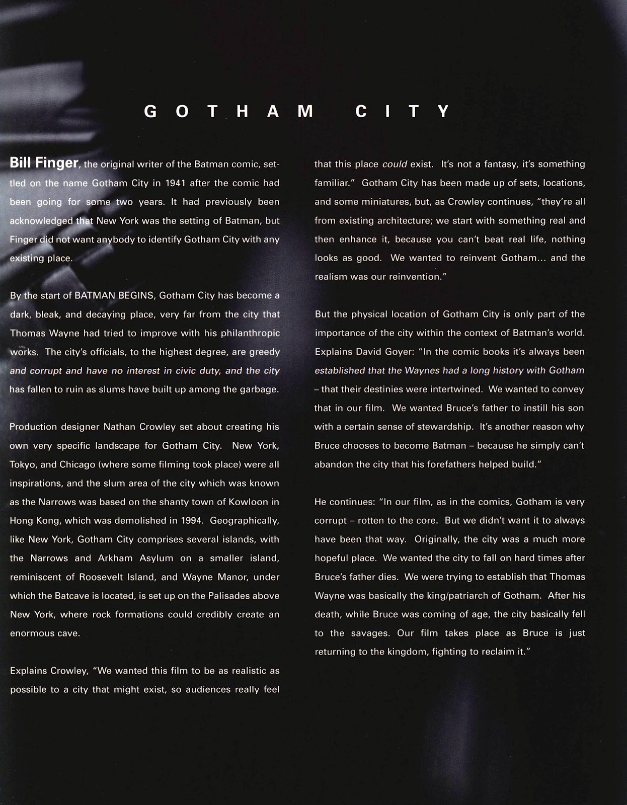 Read online Batman Begins: The Official Movie Guide comic - Issue # TPB ...