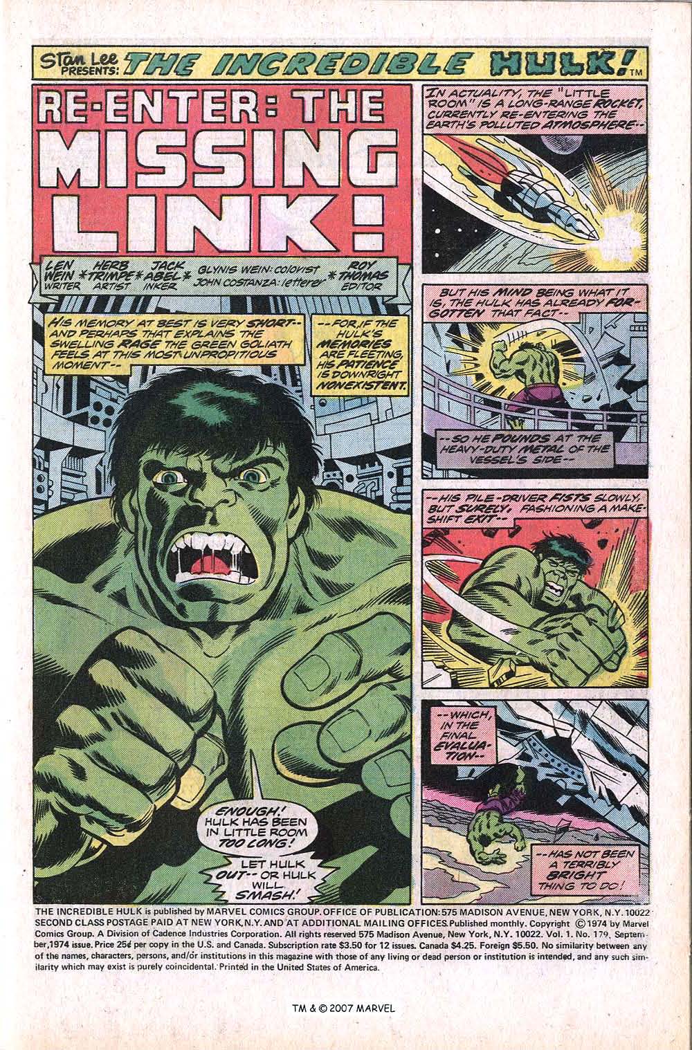 Read online The Incredible Hulk (1968) comic -  Issue #179 - 3