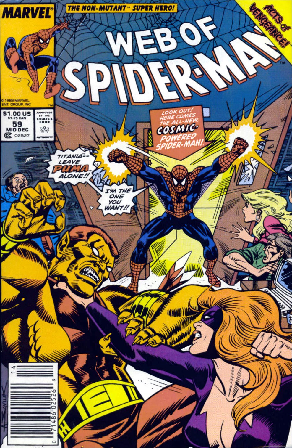 Read online Web of Spider-Man (1985) comic -  Issue #59 - 1