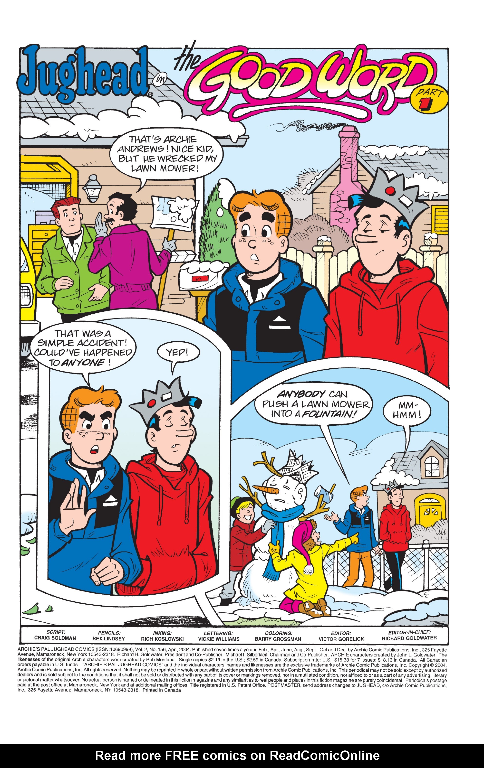 Read online Archie's Pal Jughead Comics comic -  Issue #156 - 2