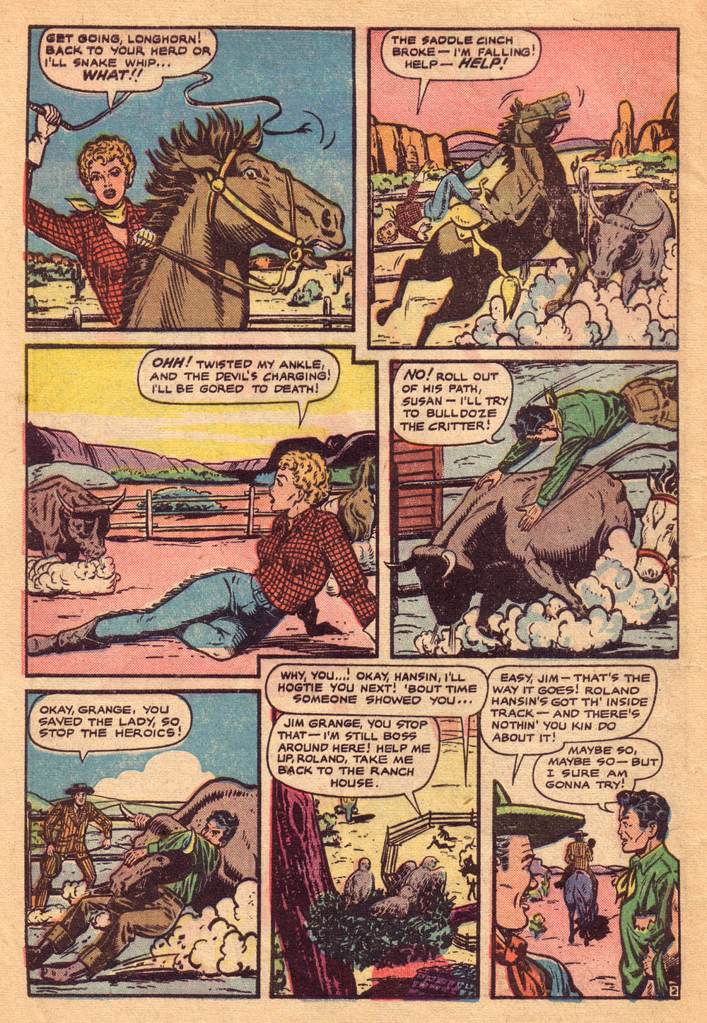 Read online Cowgirl Romances (1950) comic -  Issue #4 - 4