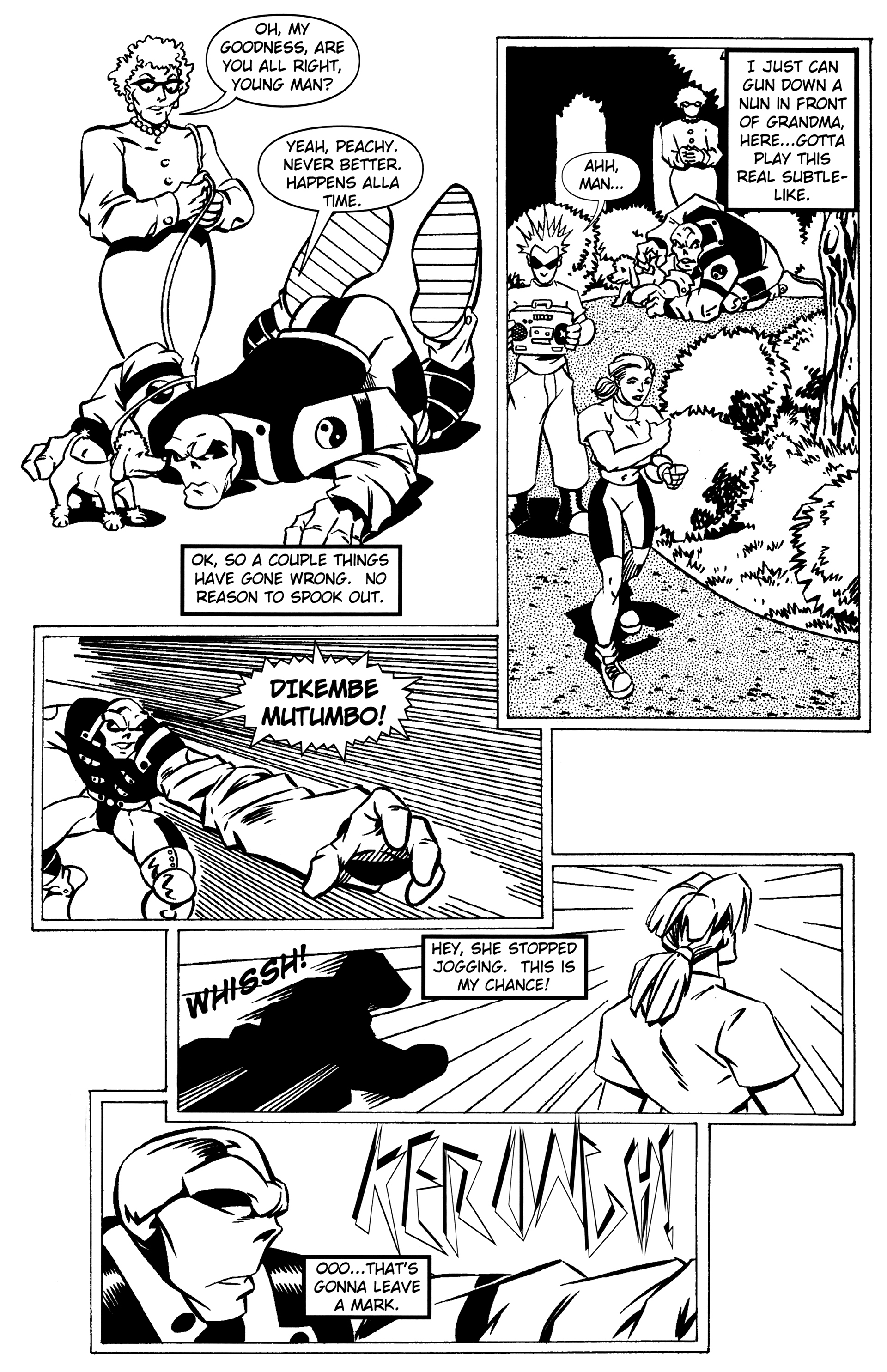 Read online Warrior Nun: Black & White comic -  Issue #8 - 16