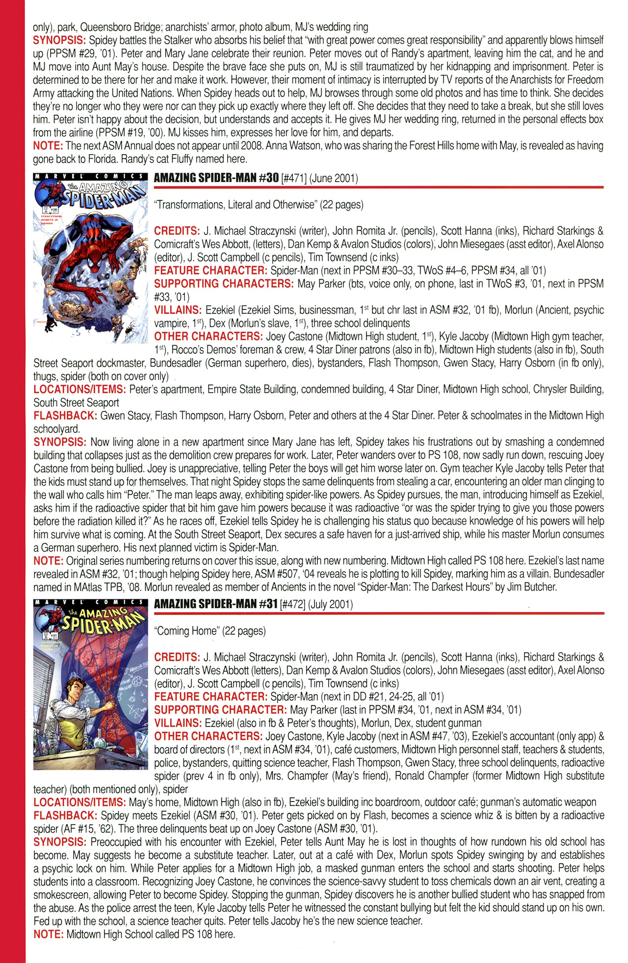 Read online Official Index to the Marvel Universe comic -  Issue #11 - 22