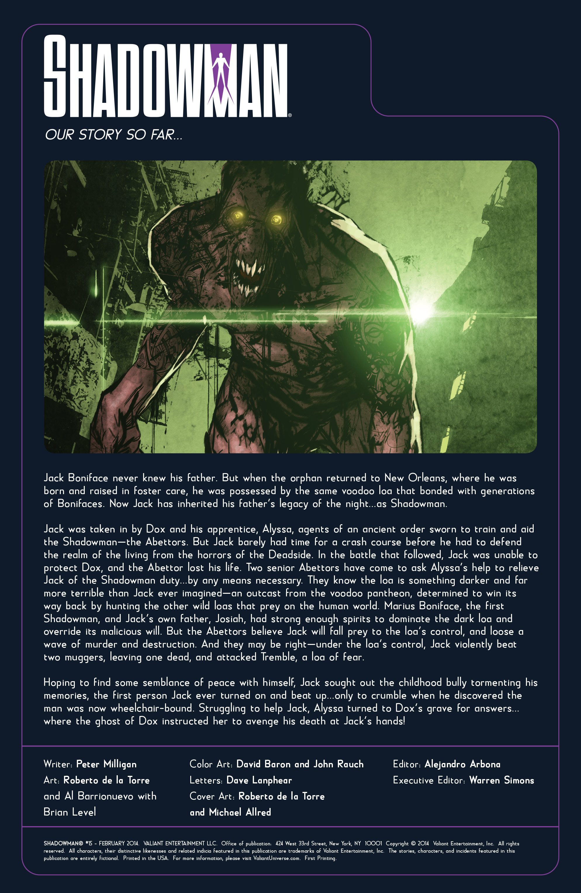 Read online Shadowman (2012) comic -  Issue #15 - 2